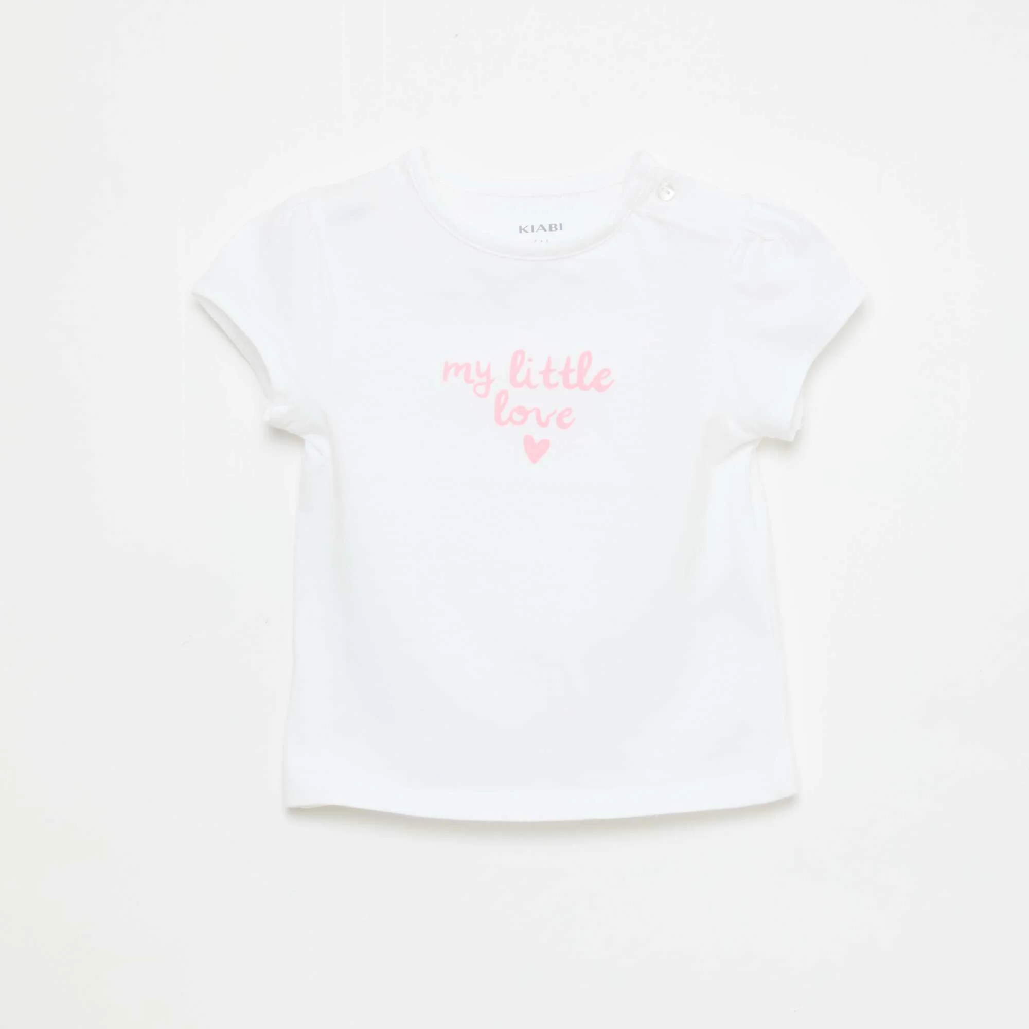 Short-sleeved jersey T-shirt WHITE