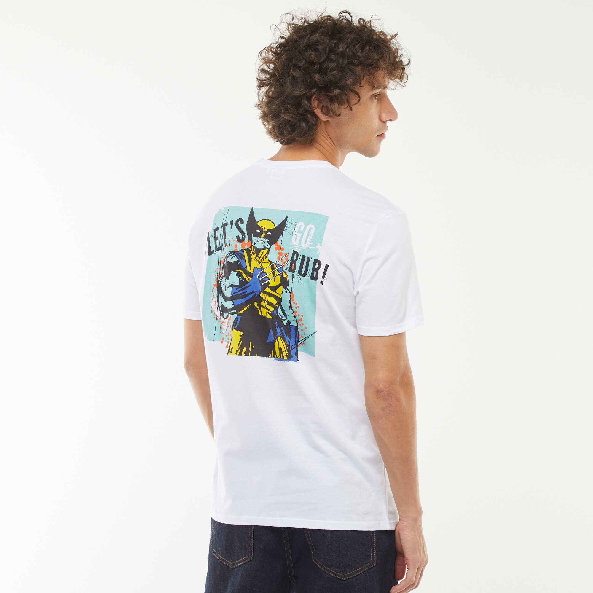 Short-sleeved Marvel X-Men printed T-shirt WHITE