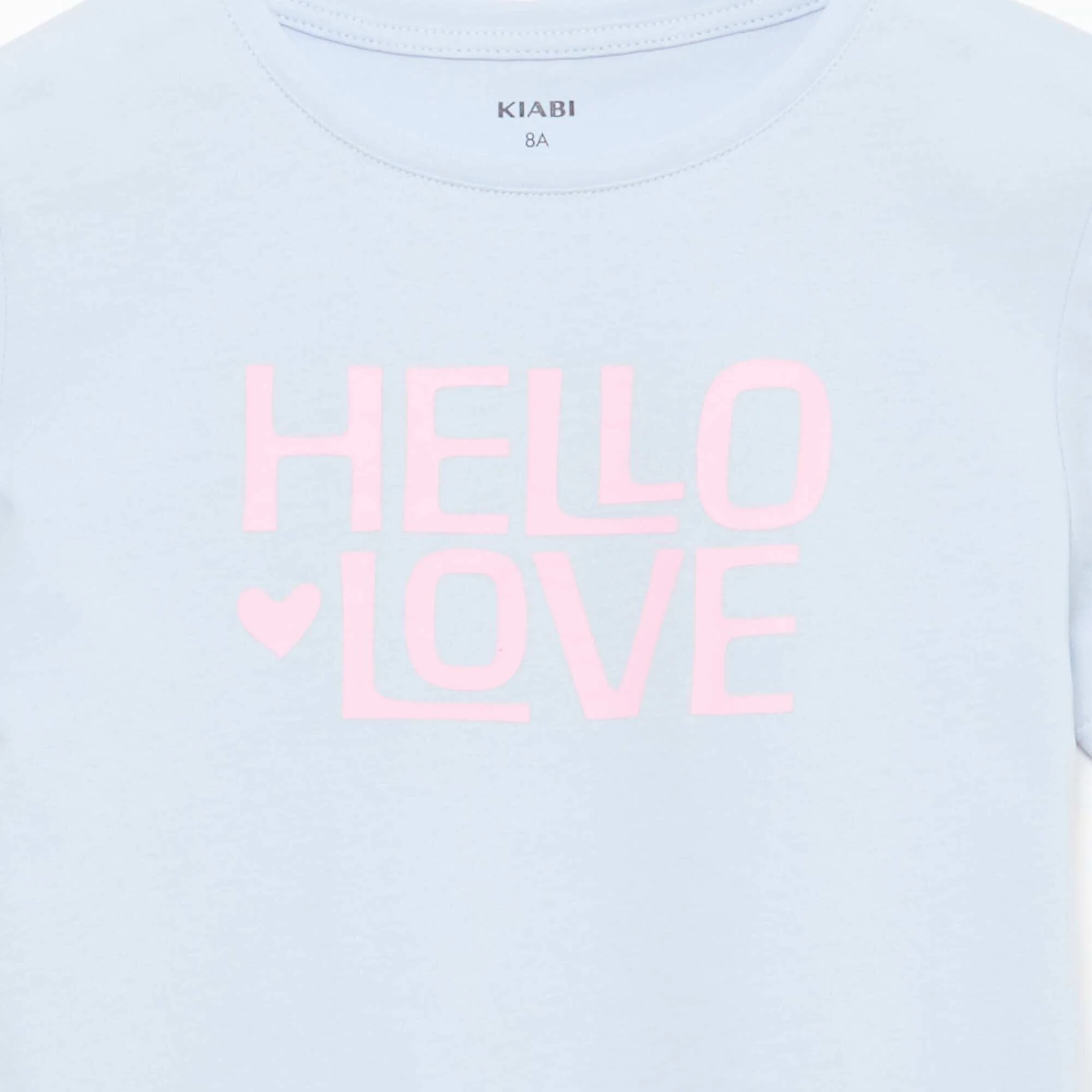 Short-Sleeved Printed Message T-Shirt BLUE - Image 2