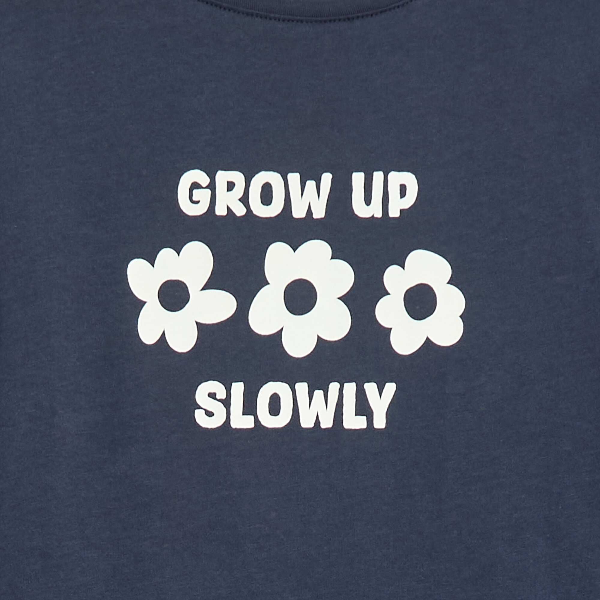 Short-Sleeved Printed Message T-Shirt BLUE - Image 2