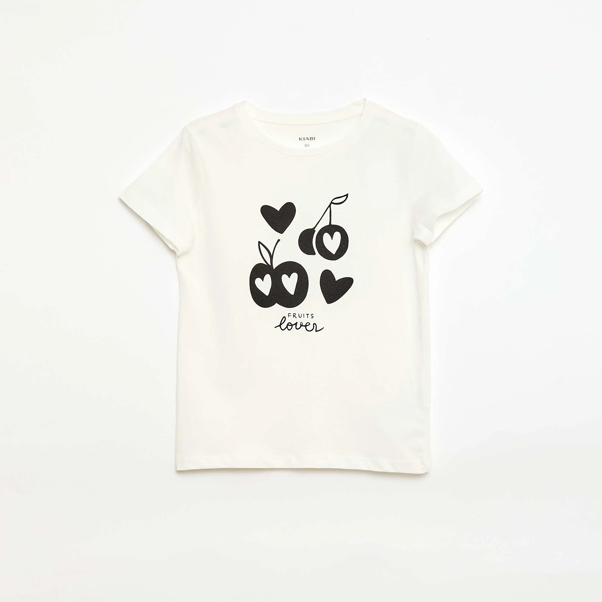 Short-Sleeved Printed Message T-Shirt WHITE