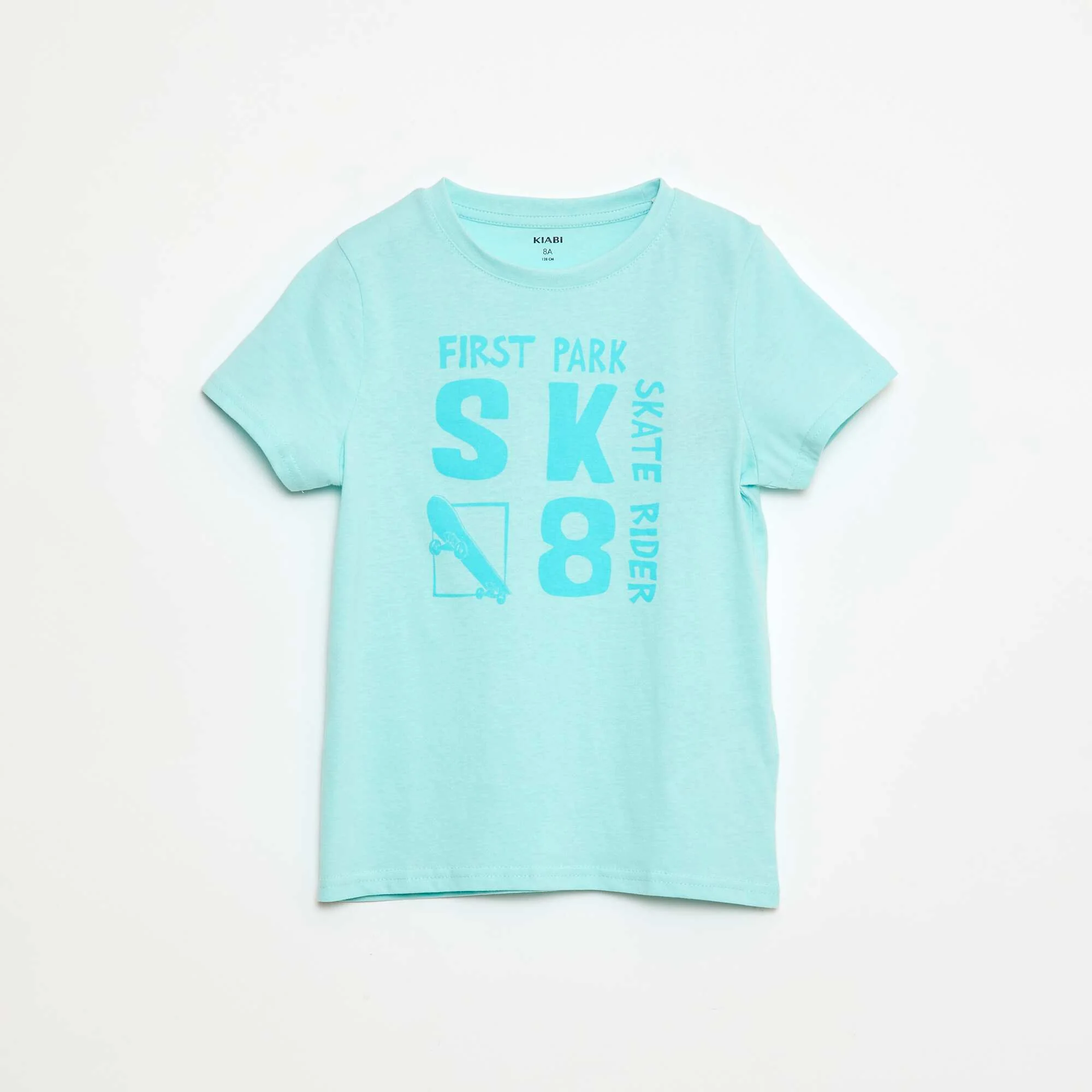 Short-sleeved printed T-shirt BLUE