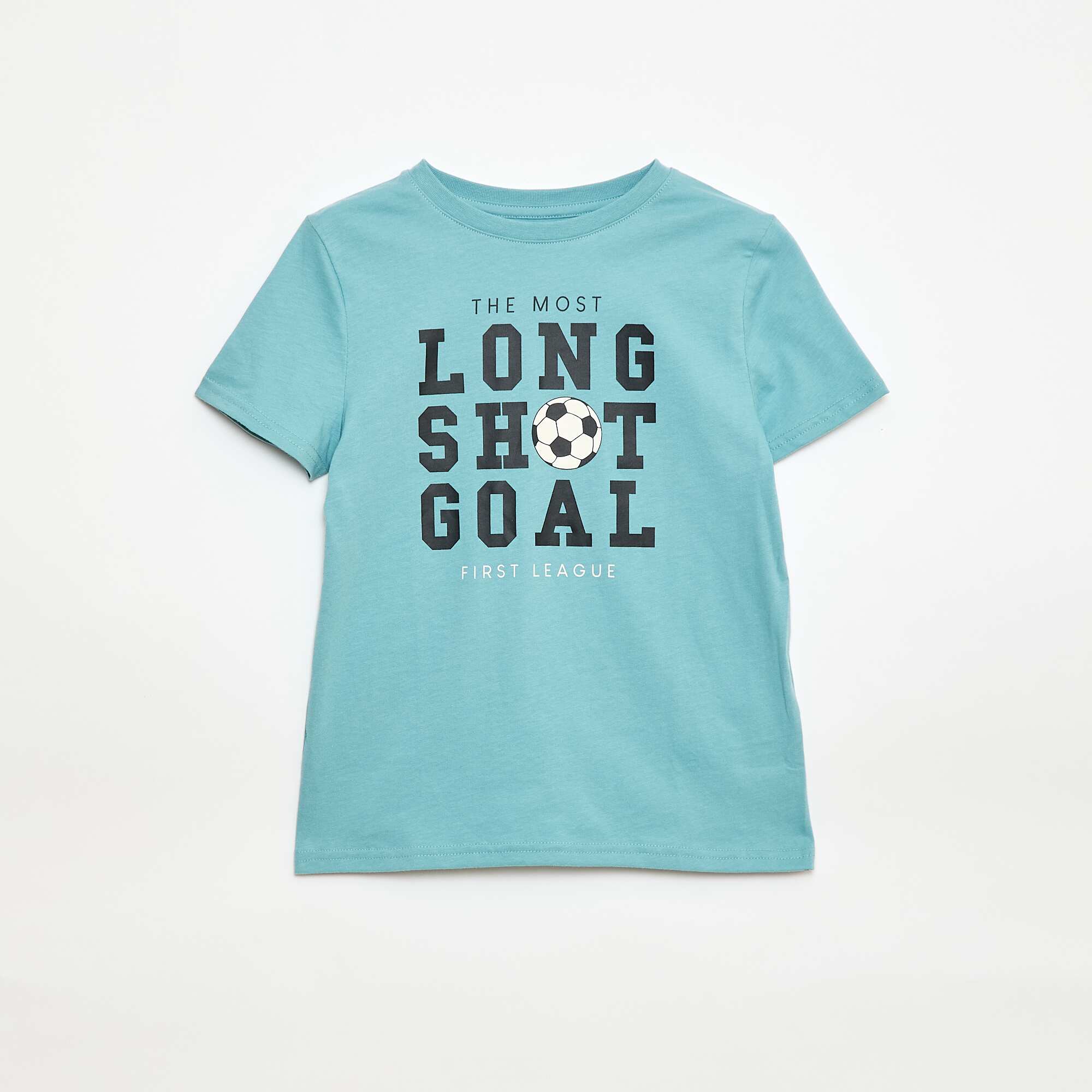 Short-sleeved printed T-shirt BLUE