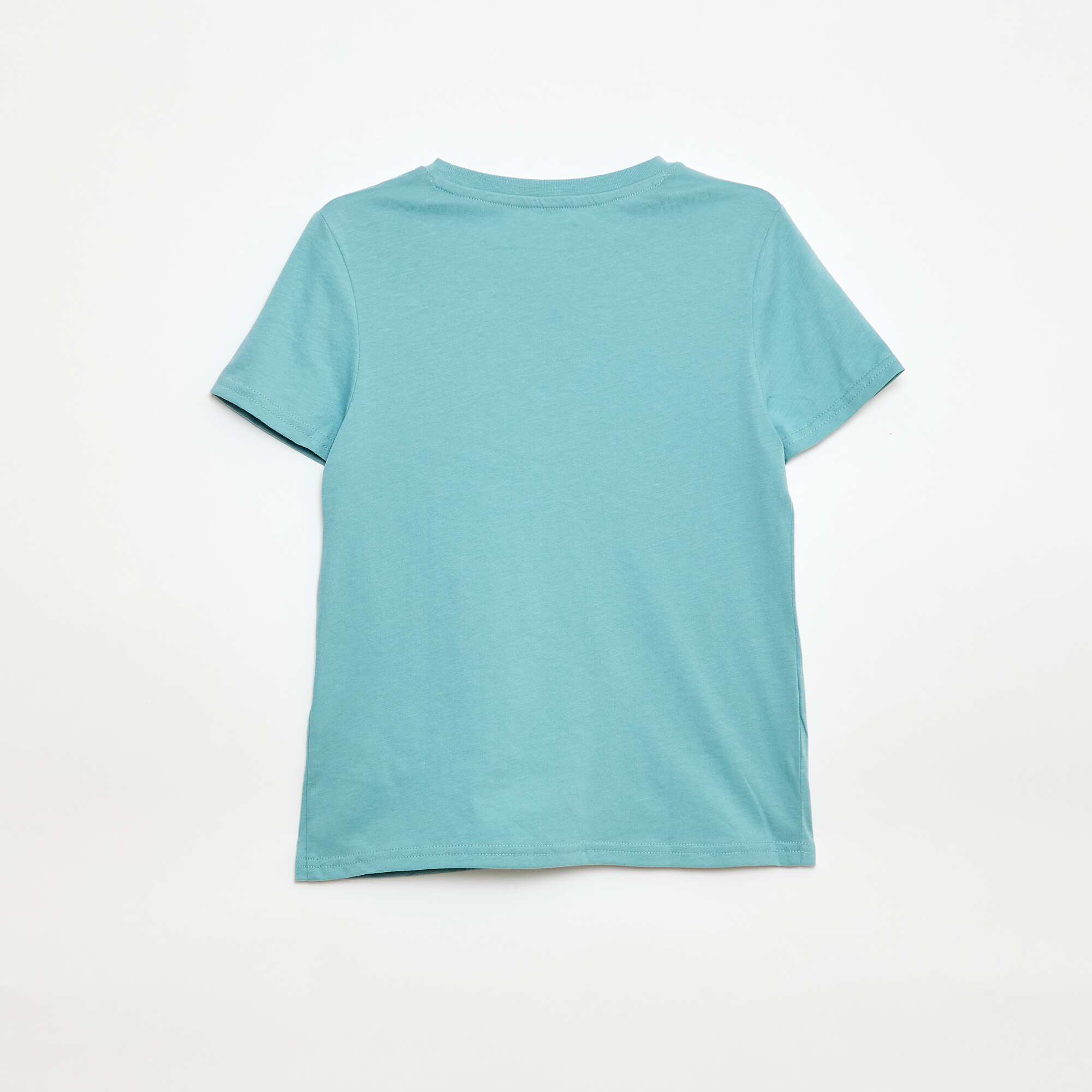Short-sleeved printed T-shirt BLUE - Image 3