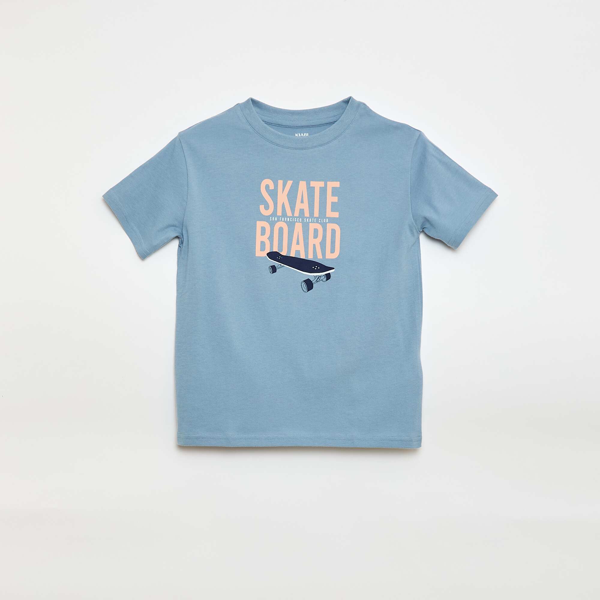 Short-sleeved printed T-shirt BLUE