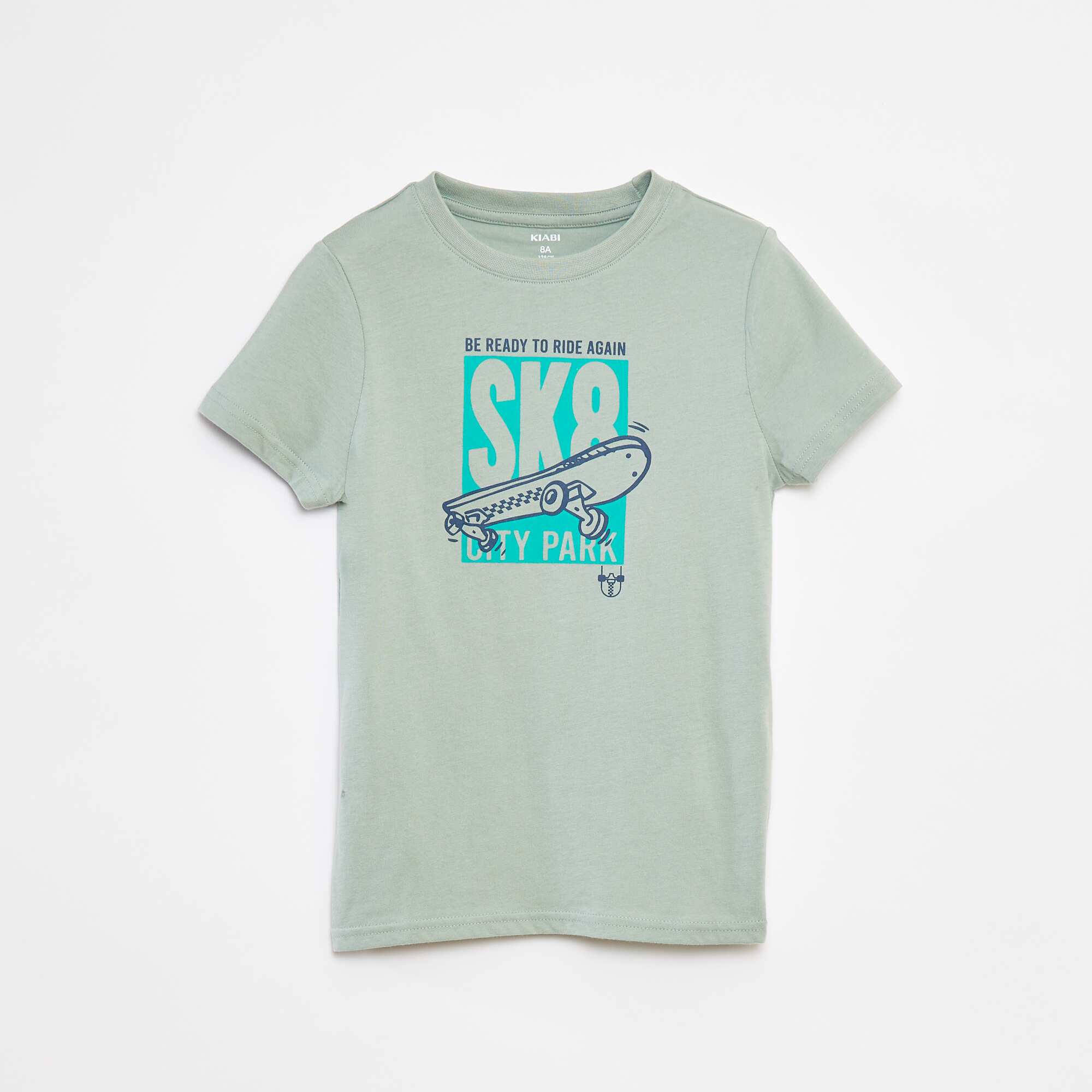 Short-sleeved printed T-shirt GREEN