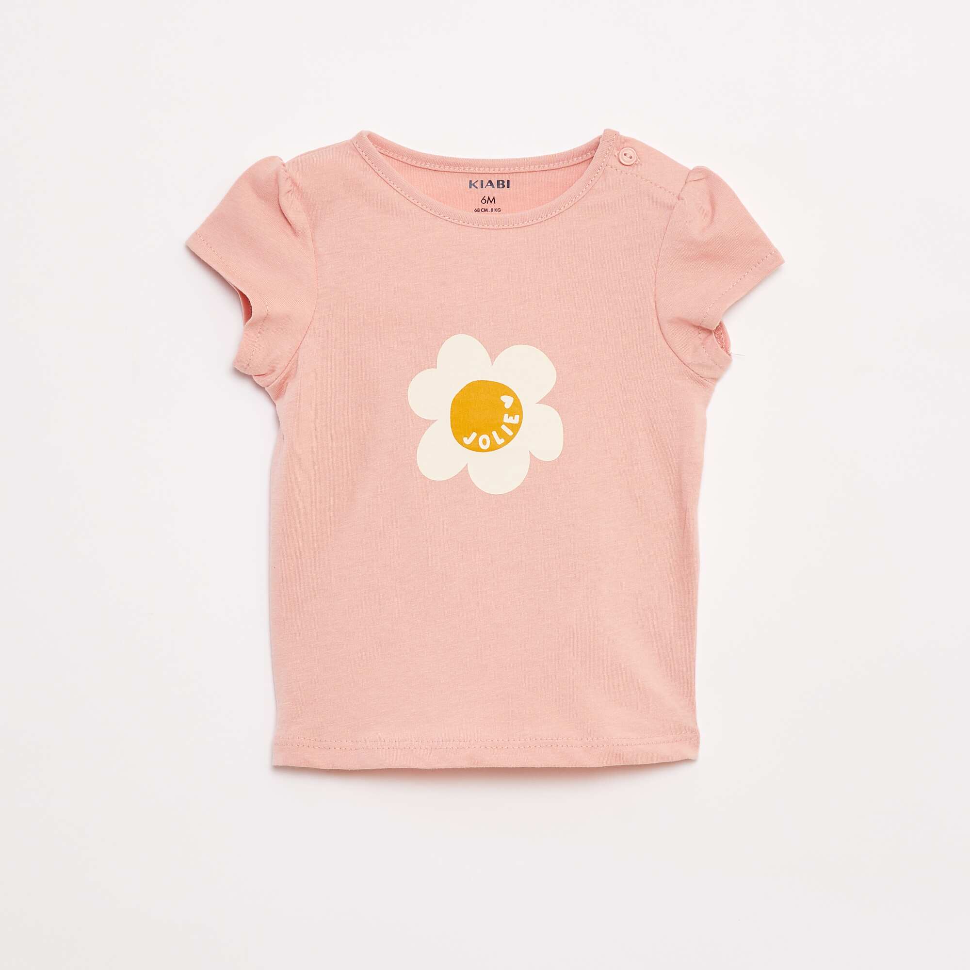 Short-sleeved printed T-shirt PINK