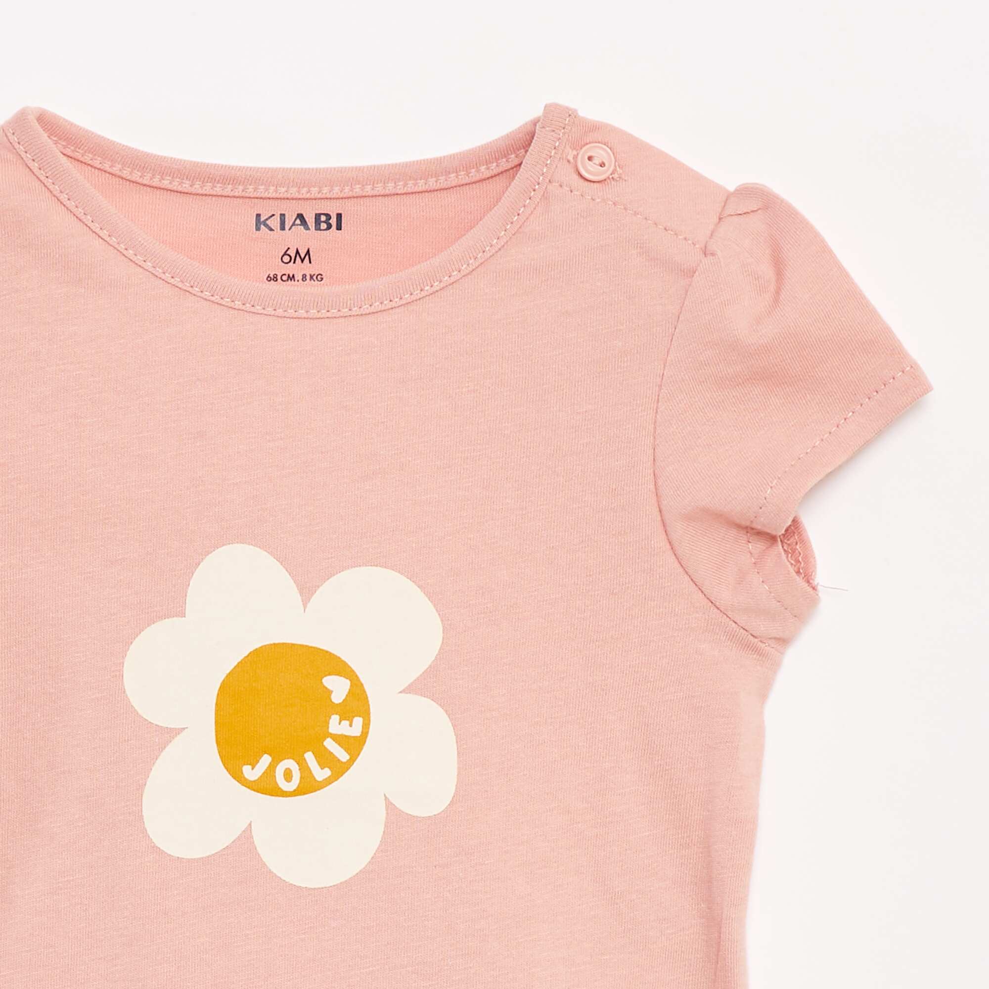 Short-sleeved printed T-shirt PINK - Image 2