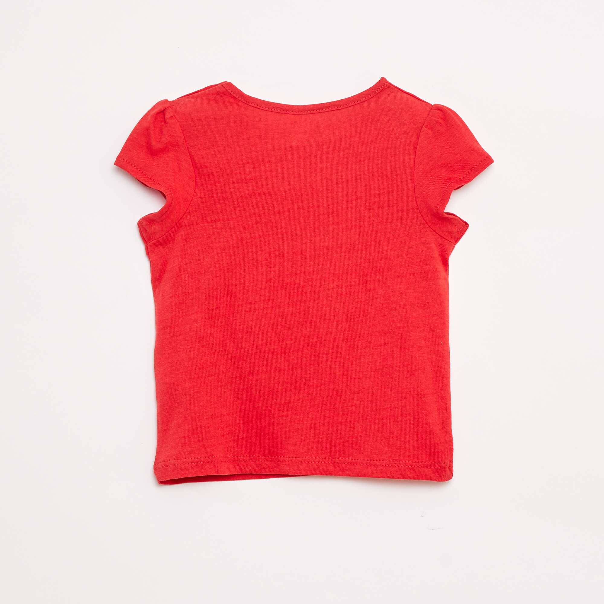 Short-sleeved printed T-shirt RED - Image 3