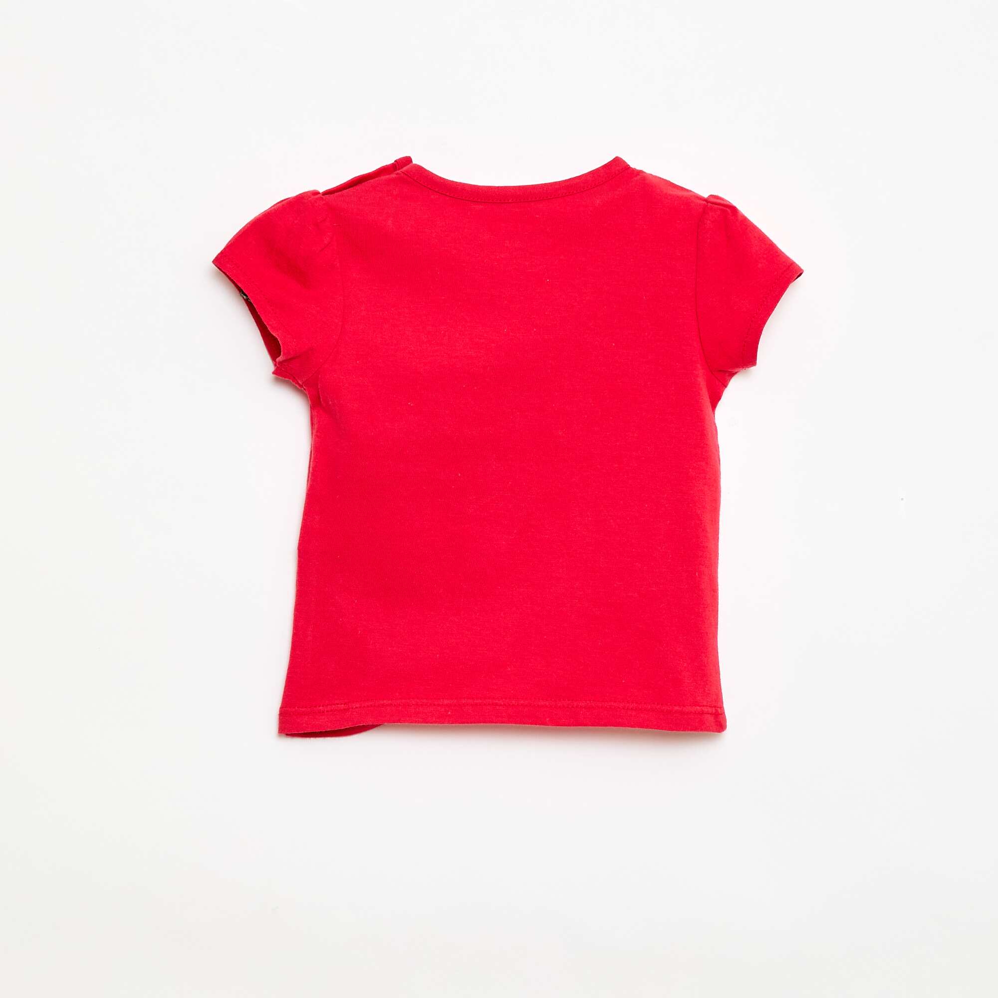 Short-sleeved printed T-shirt RED - Image 3