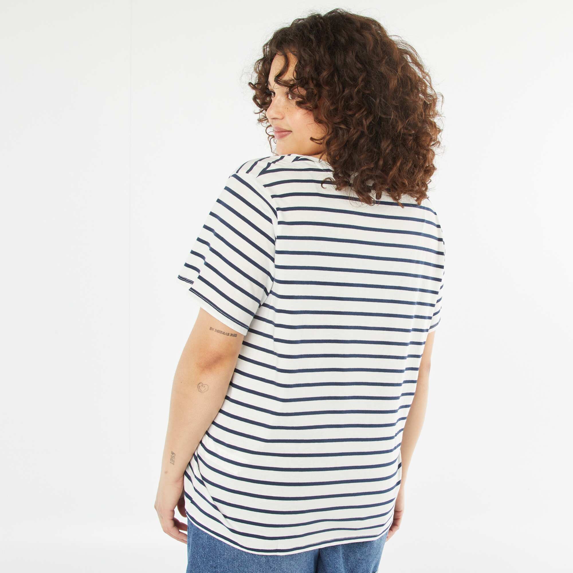 Short-sleeved printed T-shirt WHITE - Image 3