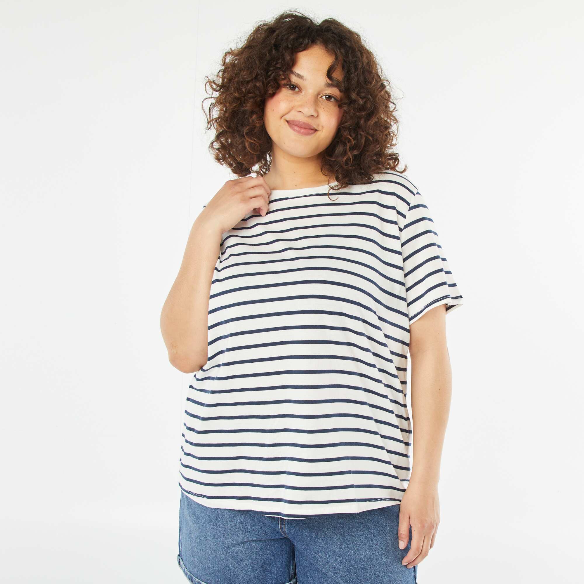 Short-sleeved printed T-shirt WHITE - Image 4