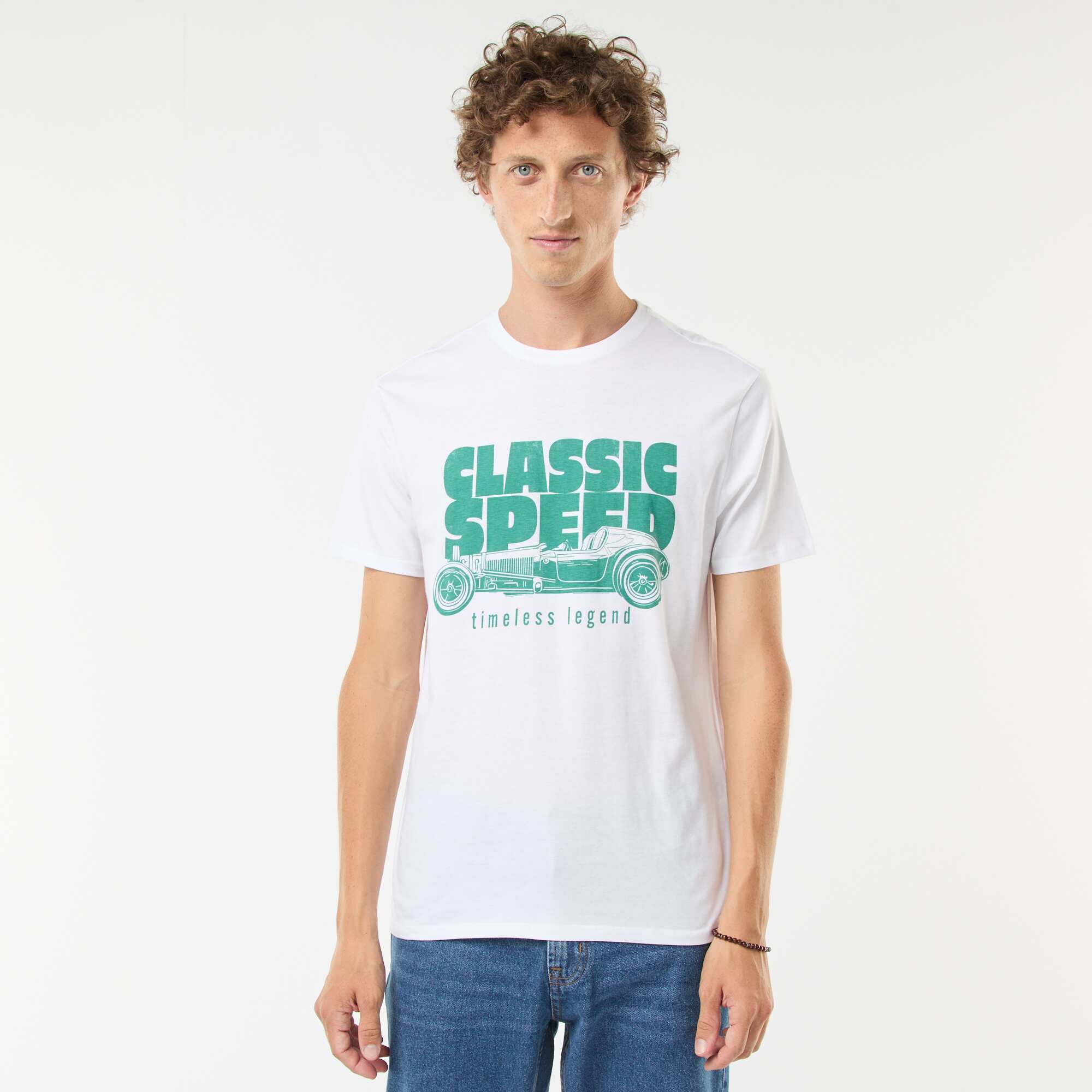 Short-sleeved printed T-shirt WHITE - Image 4