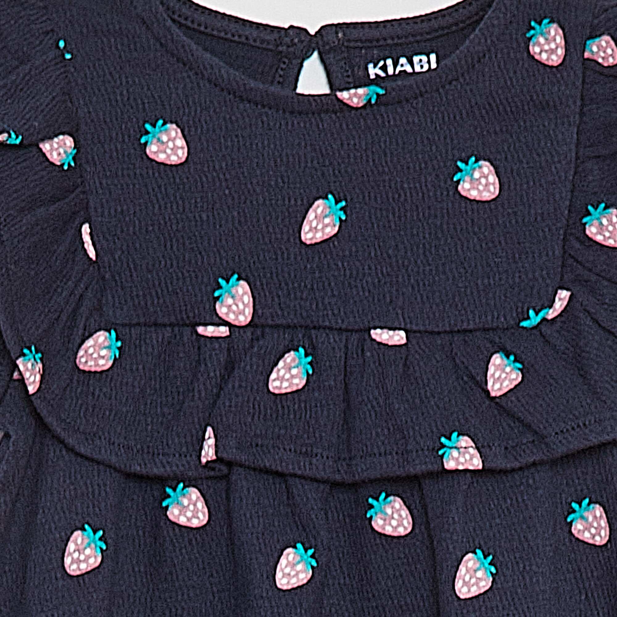 Short-sleeved ruffled dress BLUE - Image 3