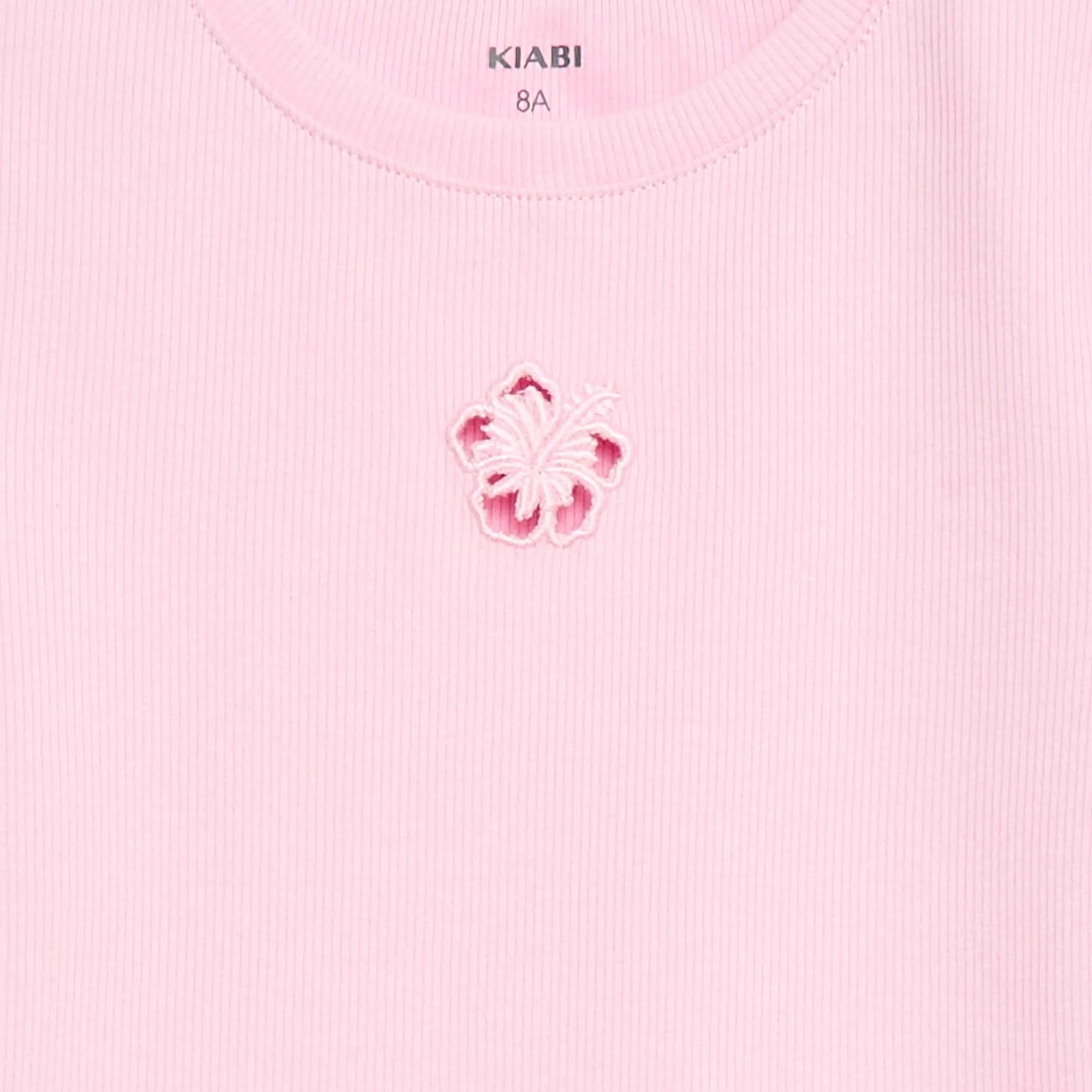 Short-sleeved T-shirt with Openwork Design PINK - Image 3