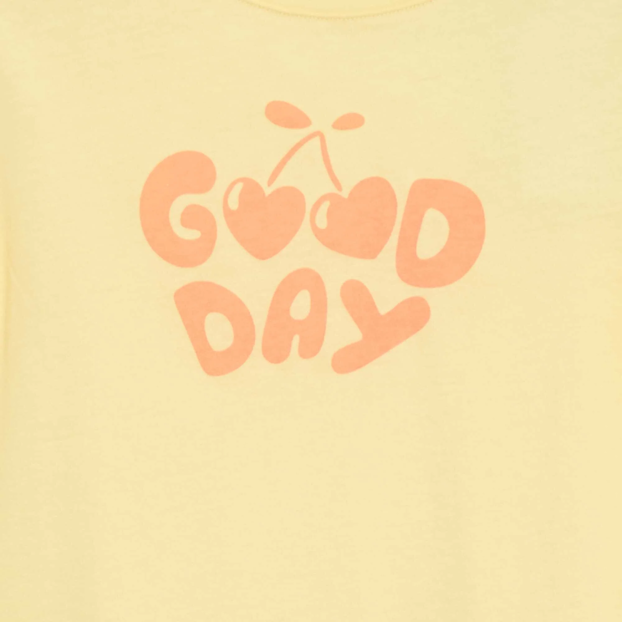 Short-sleeved T-shirt with printed message YELLOW - Image 2