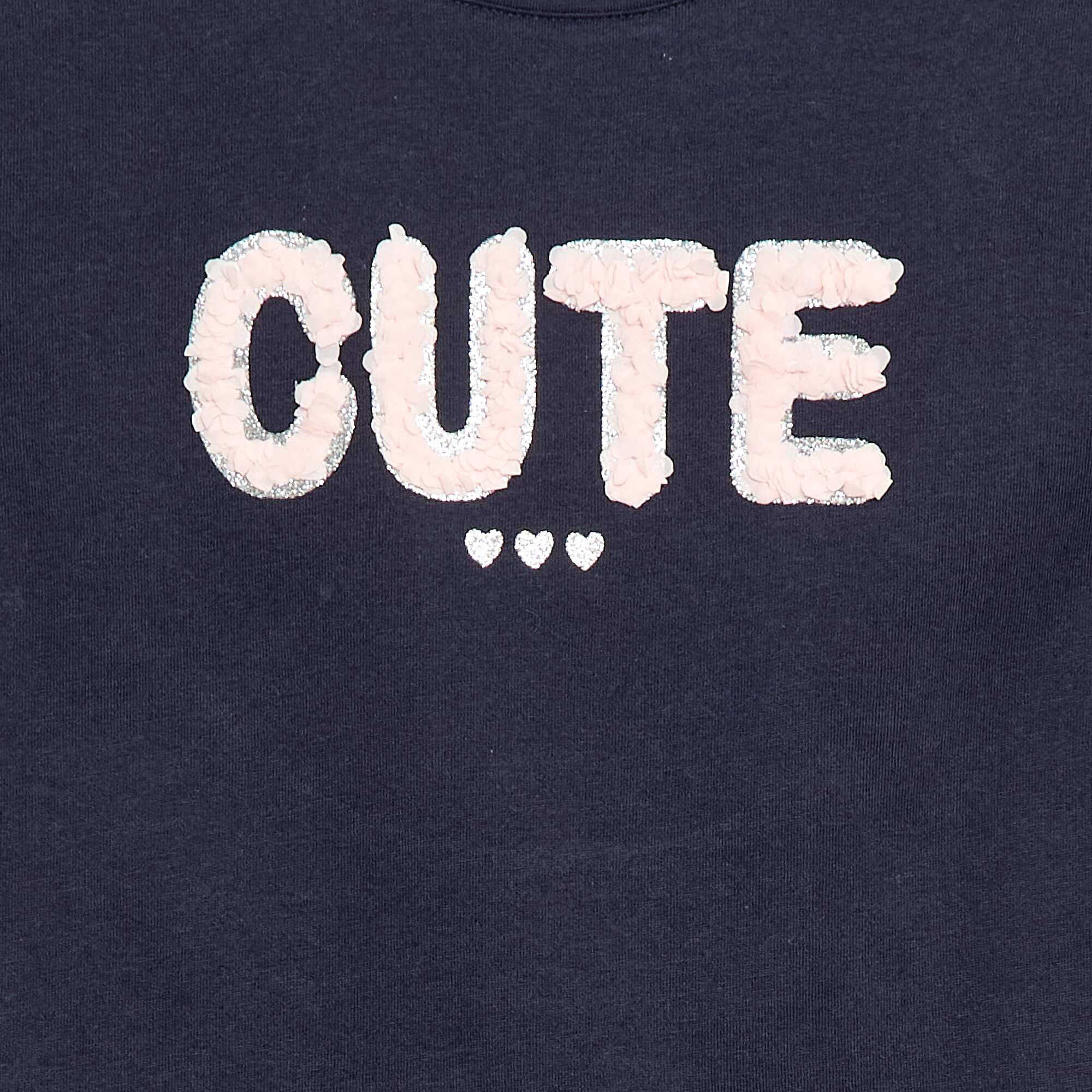 Short-sleeved T-shirt with sequin design BLUE - Image 2
