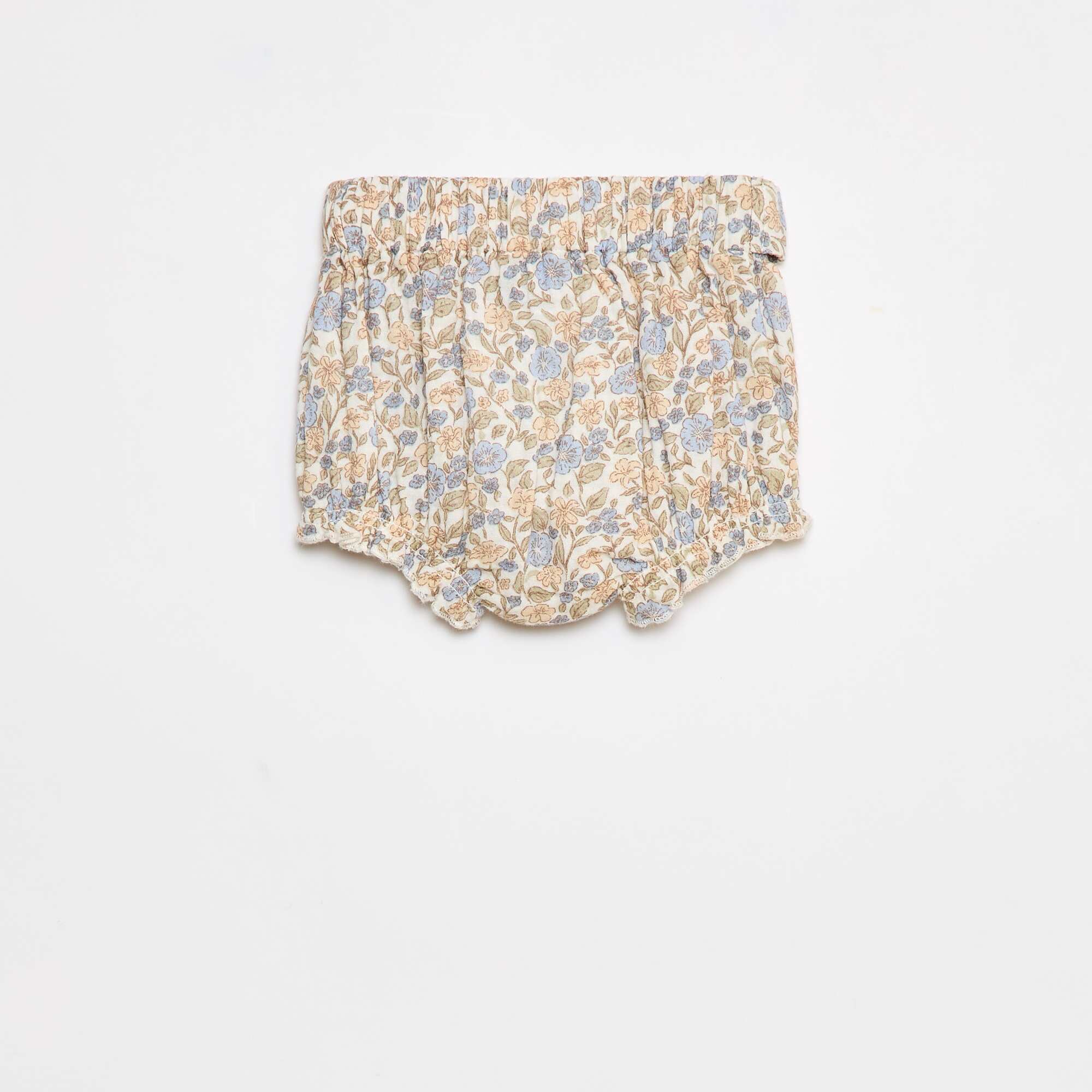 Shorts with elasticated waist and tie belt WHITE - Image 2