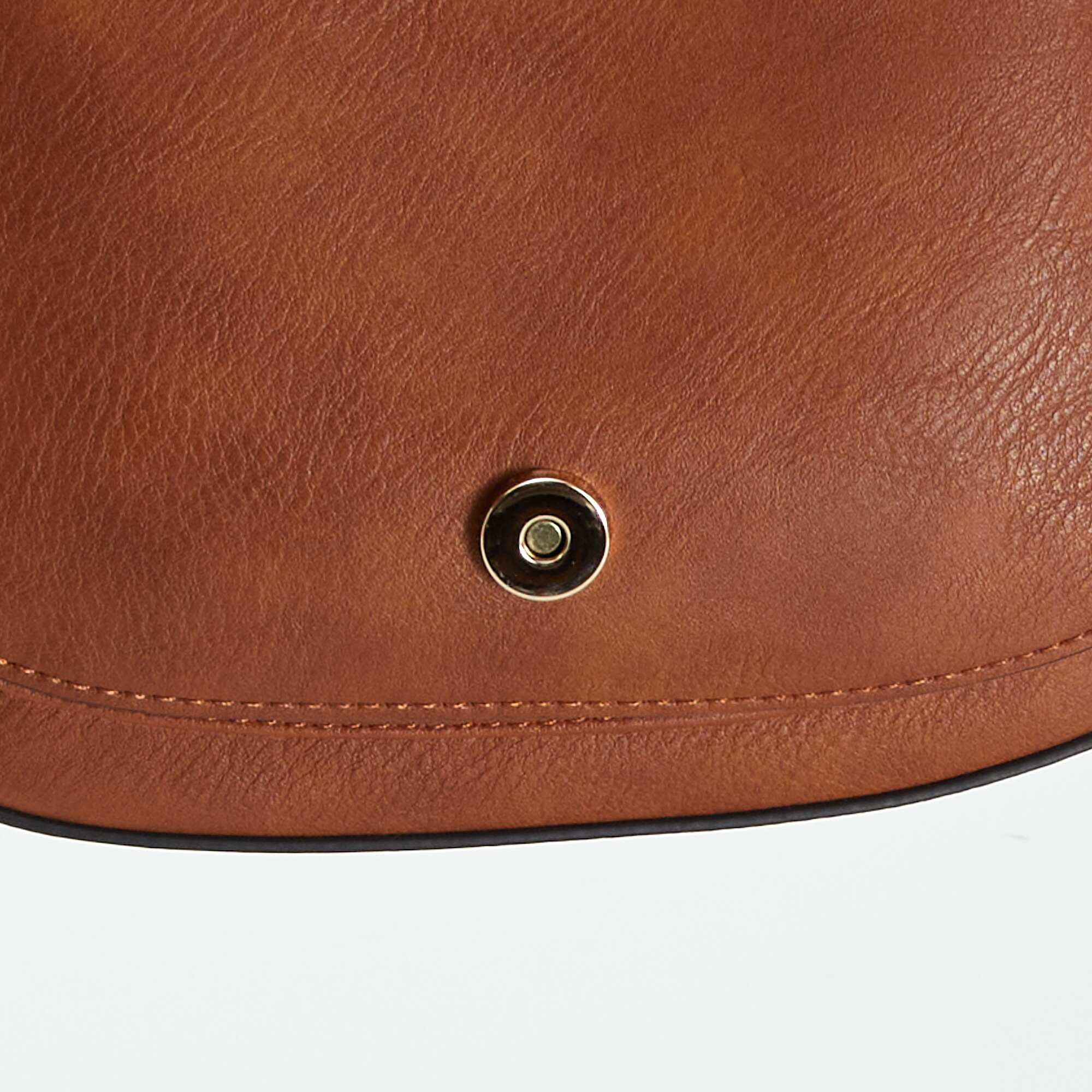 Shoulder bag with long strap BROWN - Image 5