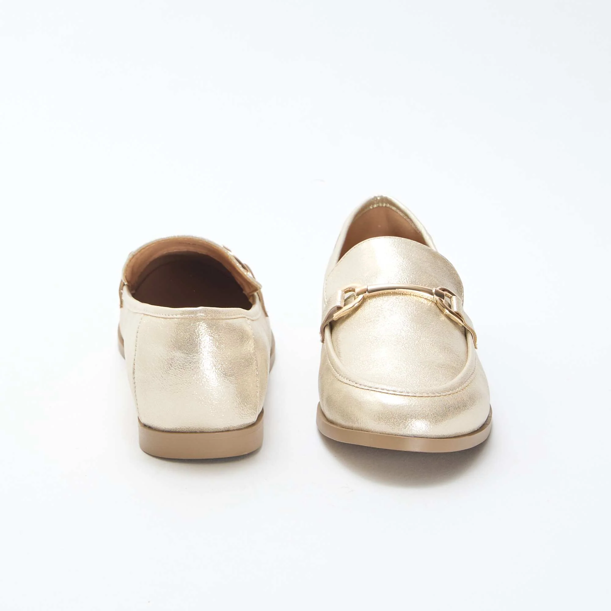 Silver Glitter Loafers YELLOW - Image 3