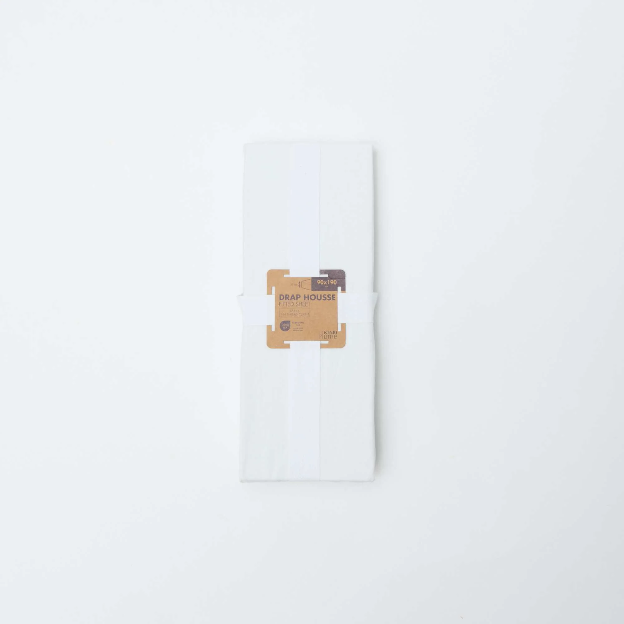 Single Cotton Fitted Sheet (90x190) - Kiabi Home WHITE