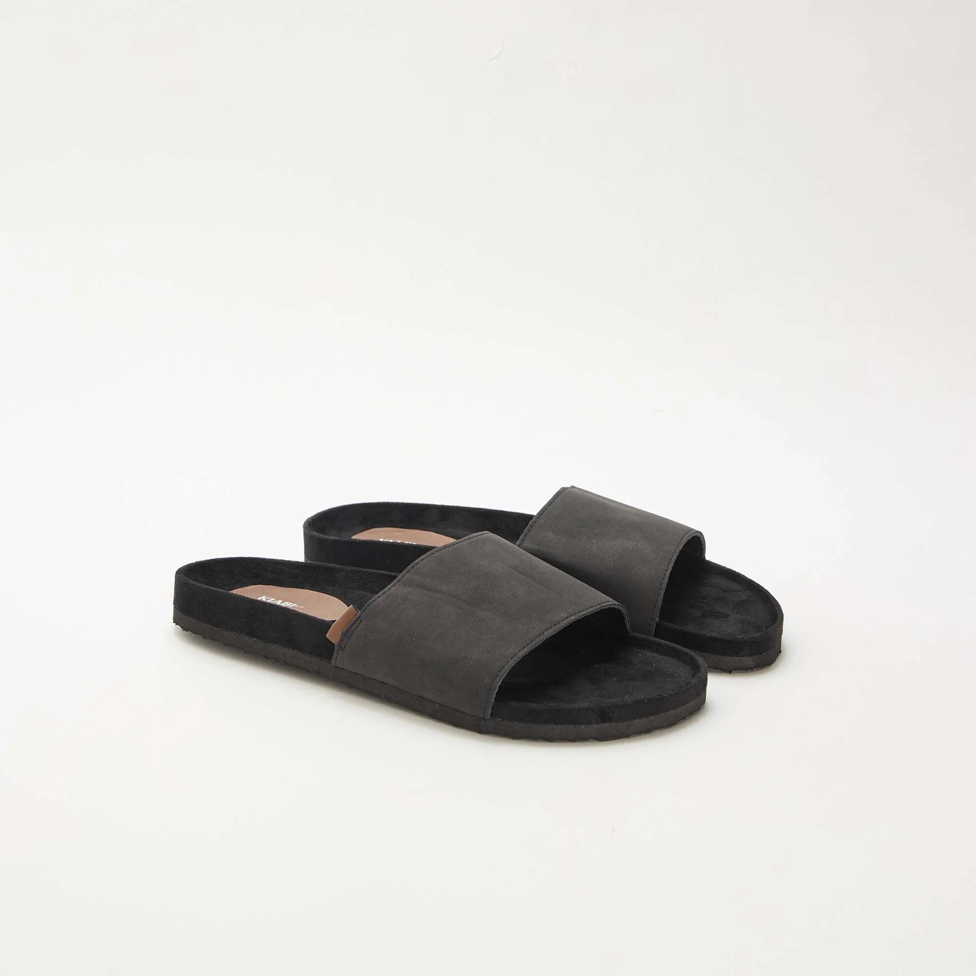 Single Strap Mules BLACK