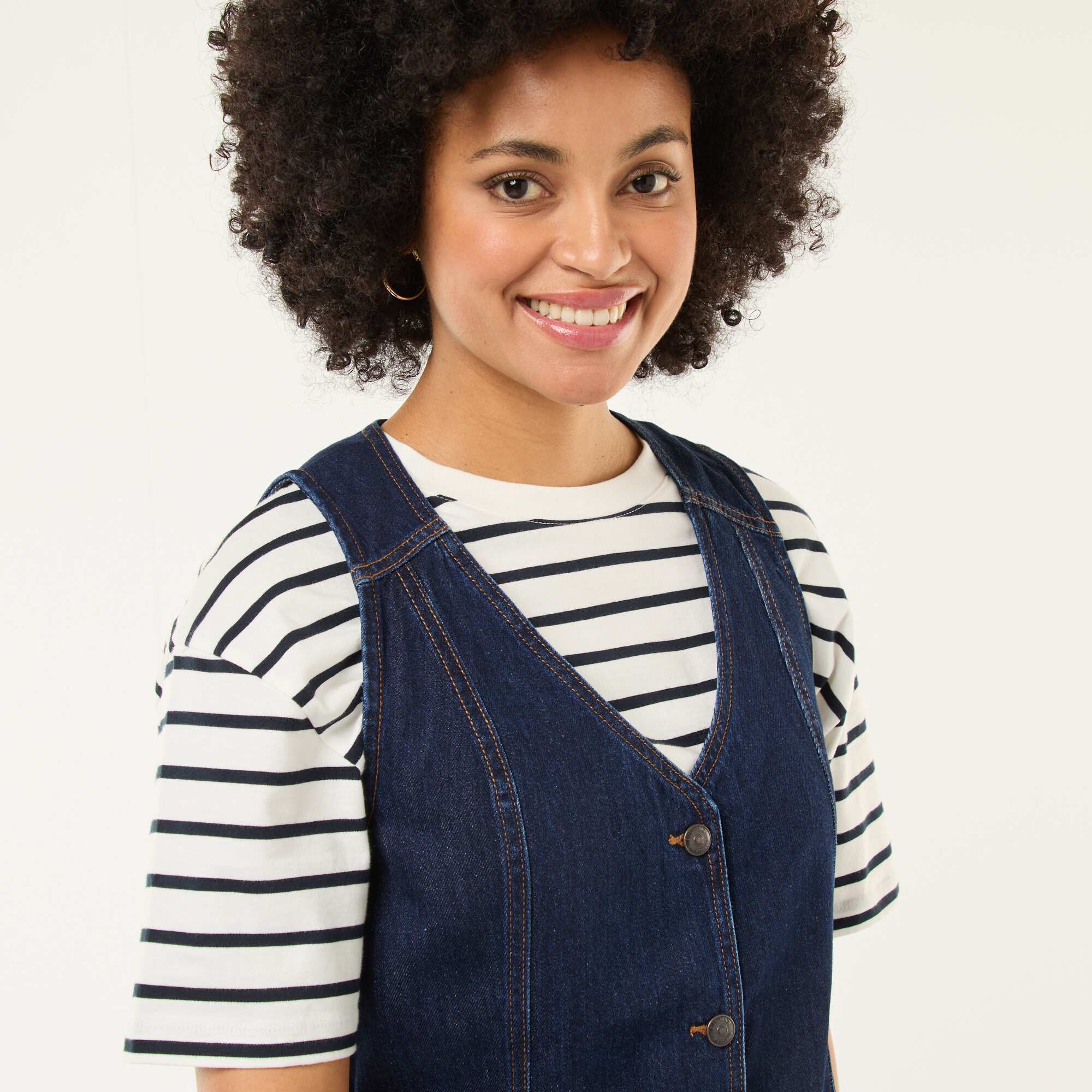 Sleeveless Denim Dress in Cotton BLUE - Image 5