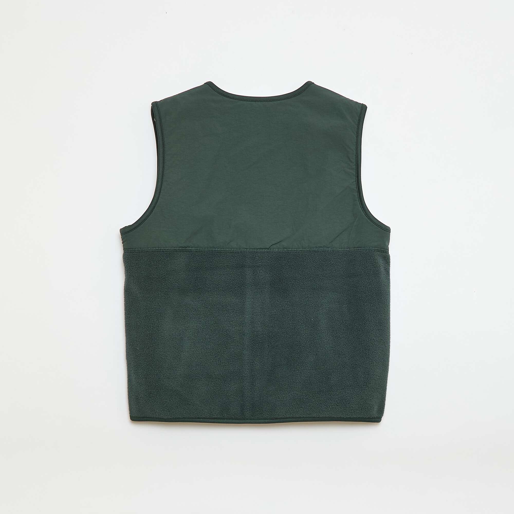 Sleeveless Fleece Vest GREEN - Image 3