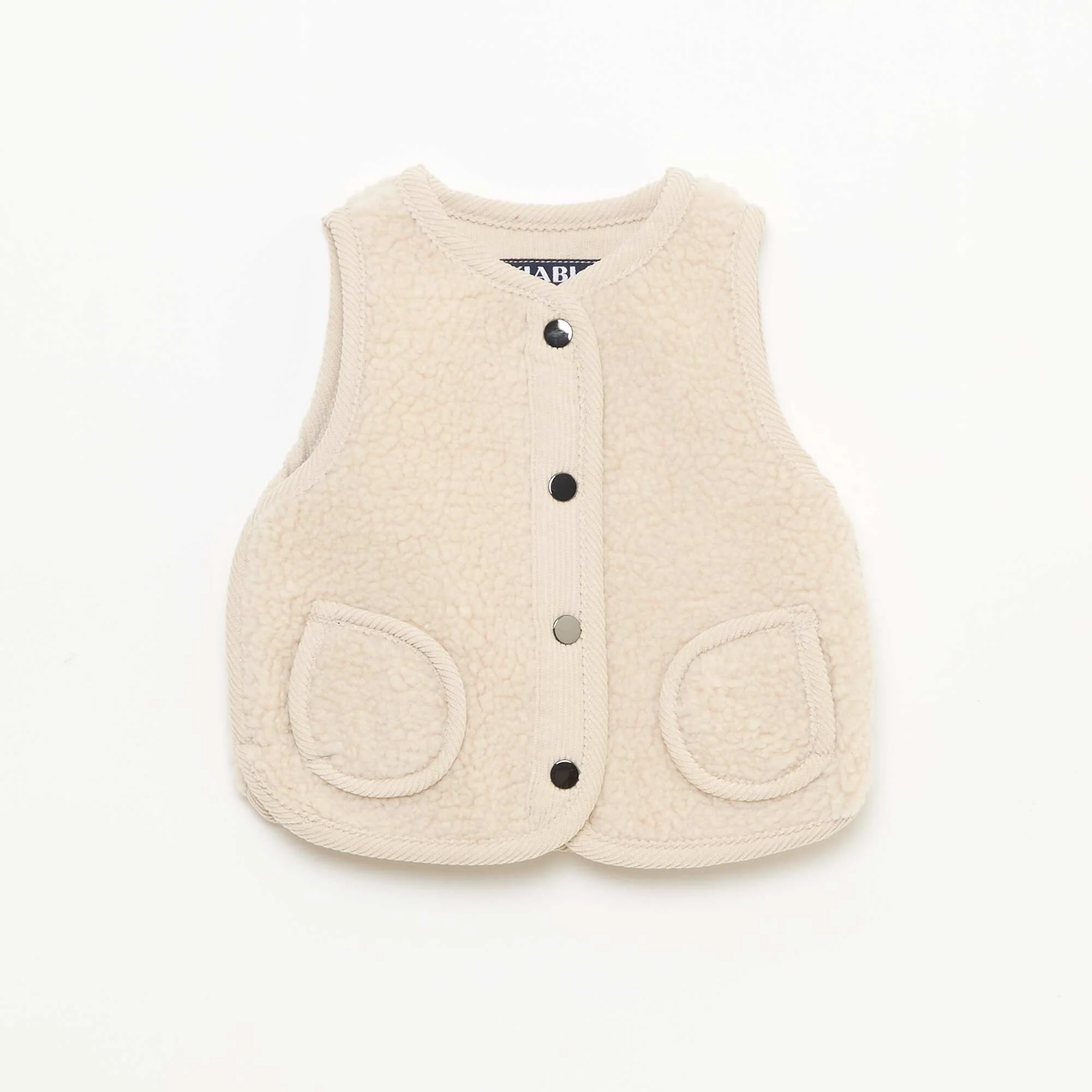 Sleeveless Sherpa Vest BEIGE