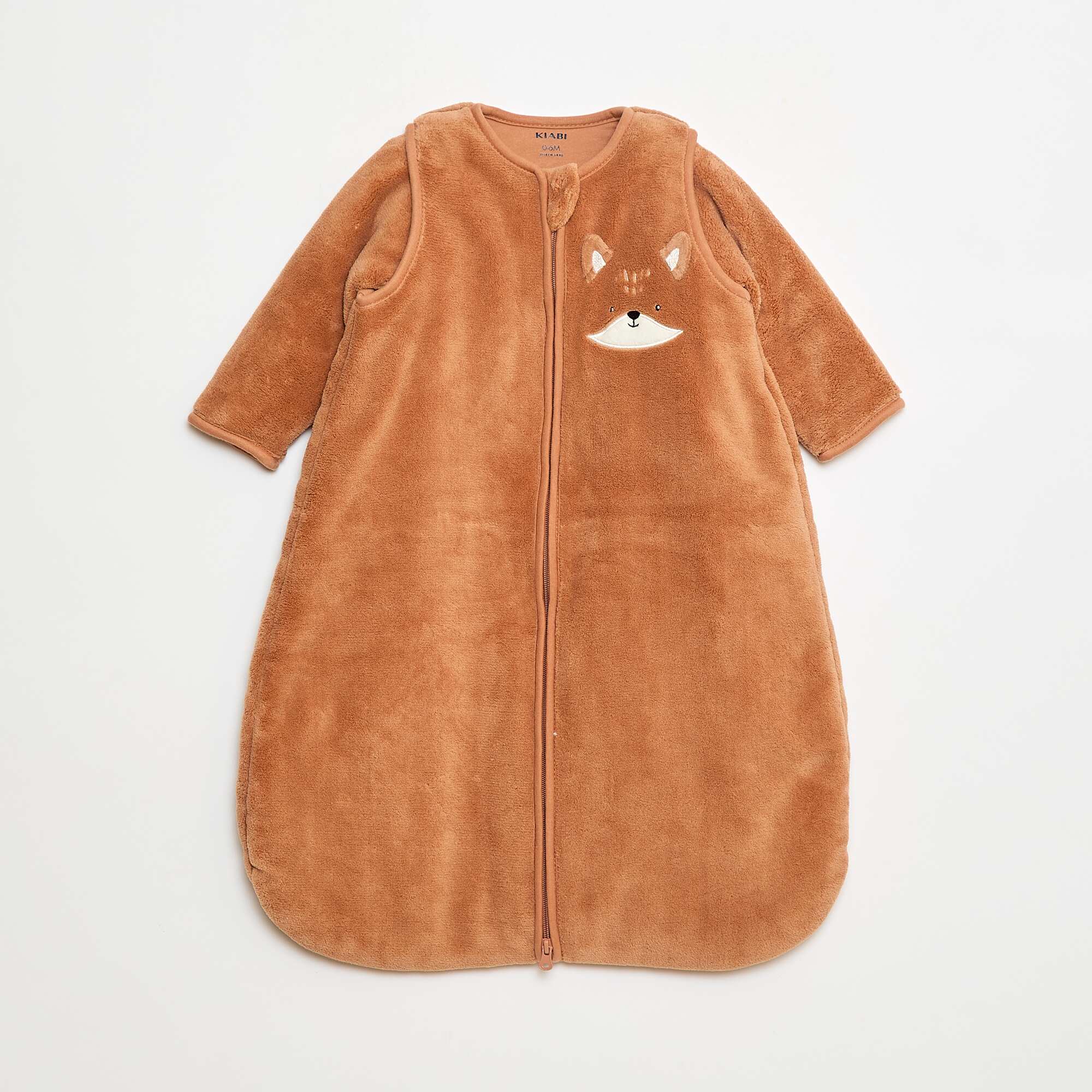 Sleeveless Sleeping Bag with Detachable Sleeves BROWN