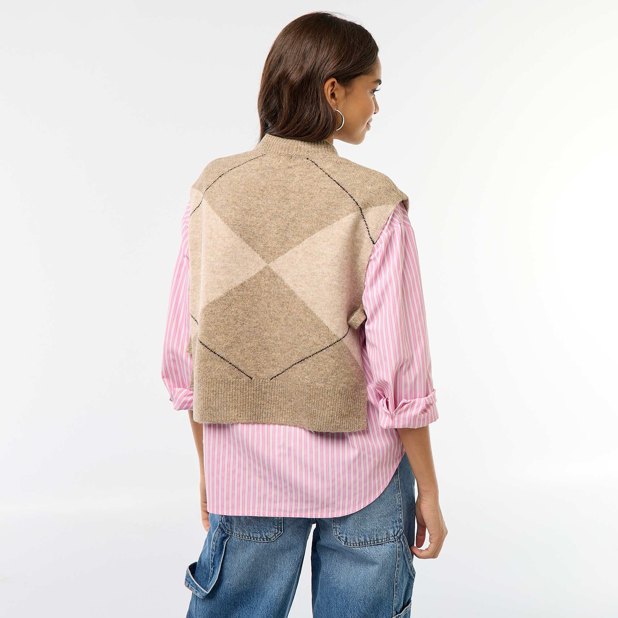 Sleeveless Sweater with Side Tie Details BEIGE - Image 3