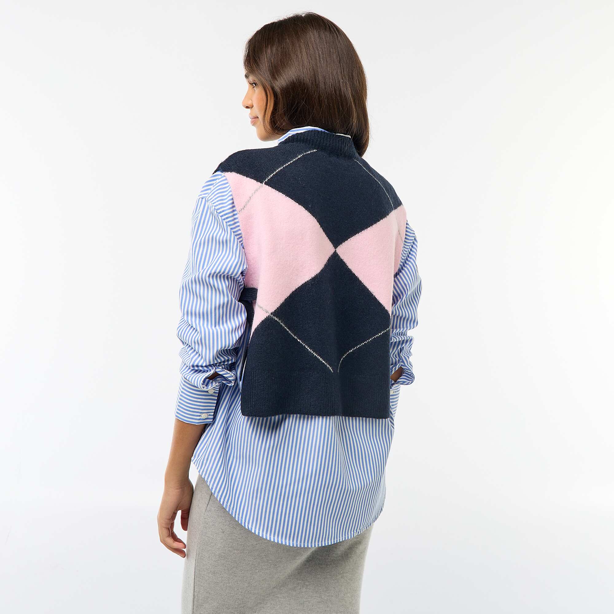 Sleeveless Sweater with Side Tie Details BLUE - Image 3