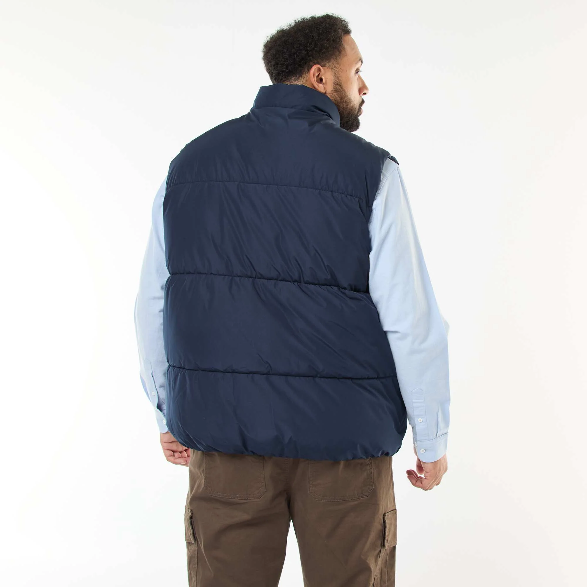Sleeveless Water-Repellent Padded Vest BLUE - Image 5