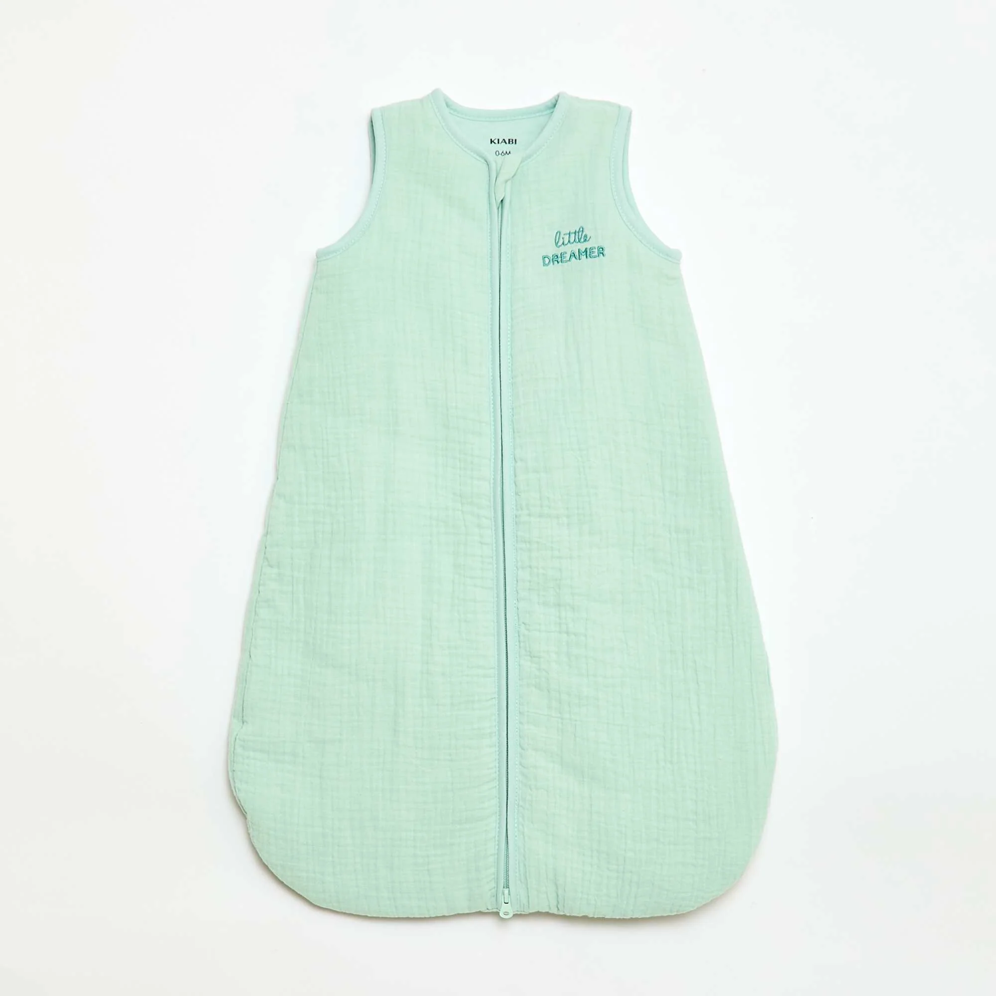 Sleeveless Zipped Cotton Sleep Sack BLUE