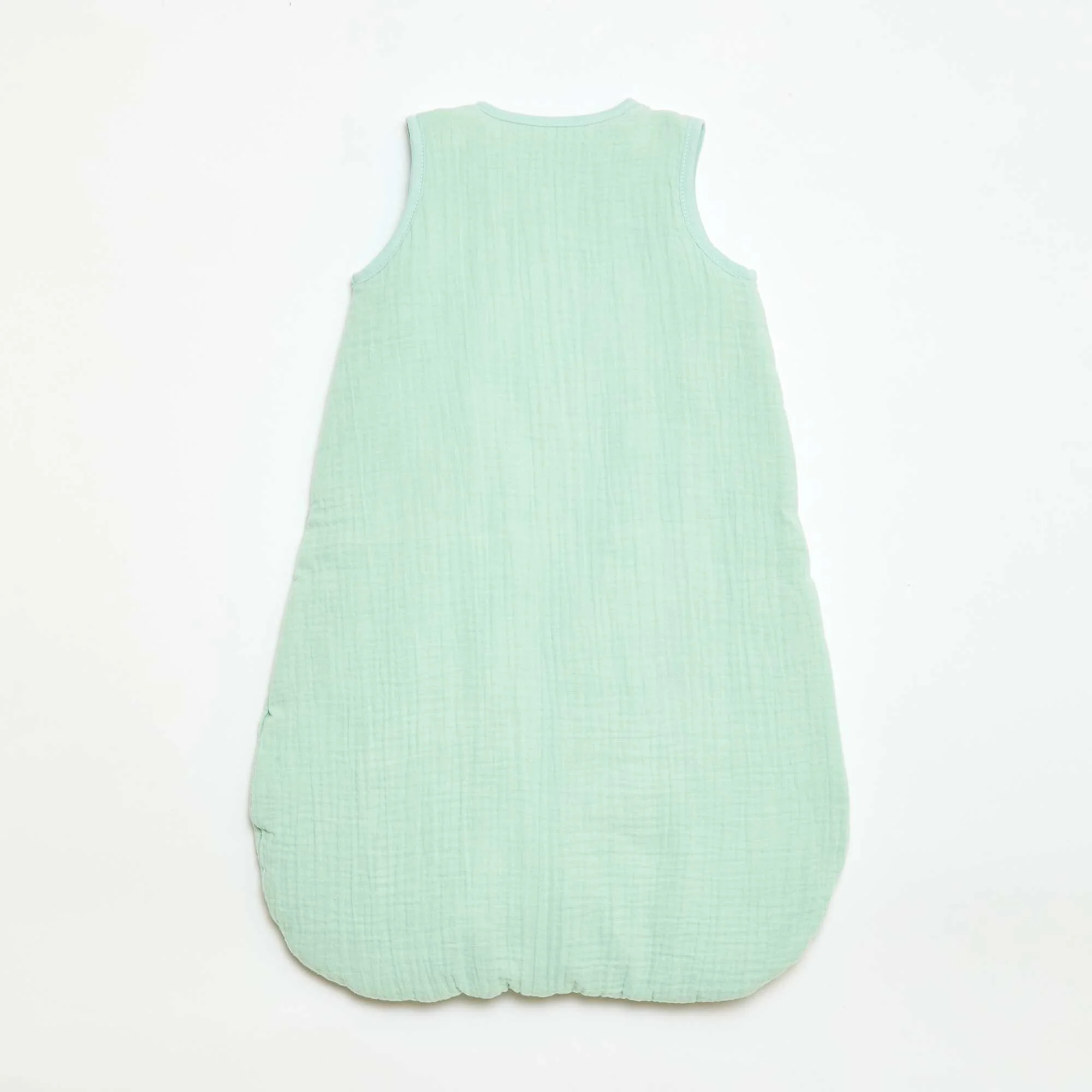 Sleeveless Zipped Cotton Sleep Sack BLUE - Image 2