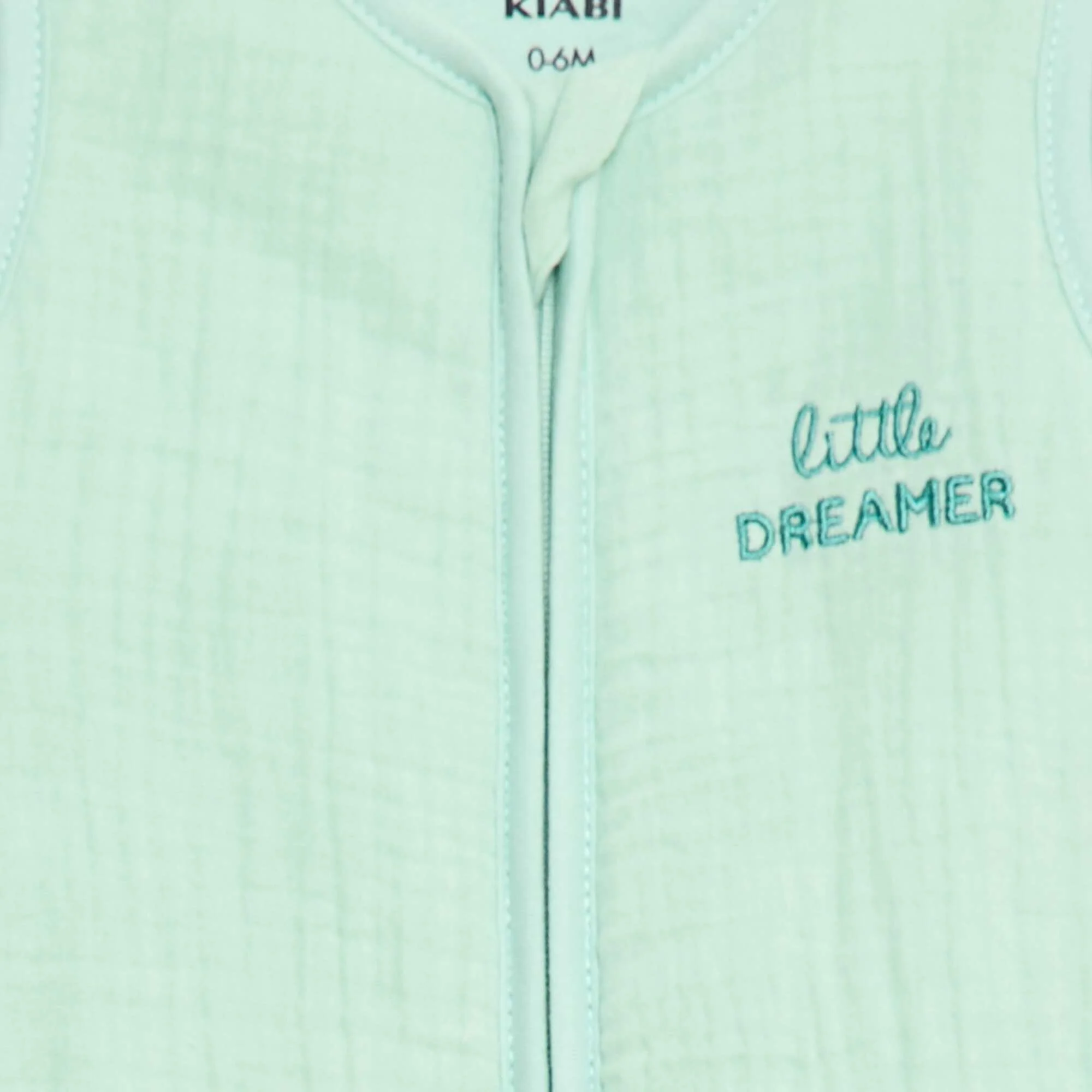 Sleeveless Zipped Cotton Sleep Sack BLUE - Image 3