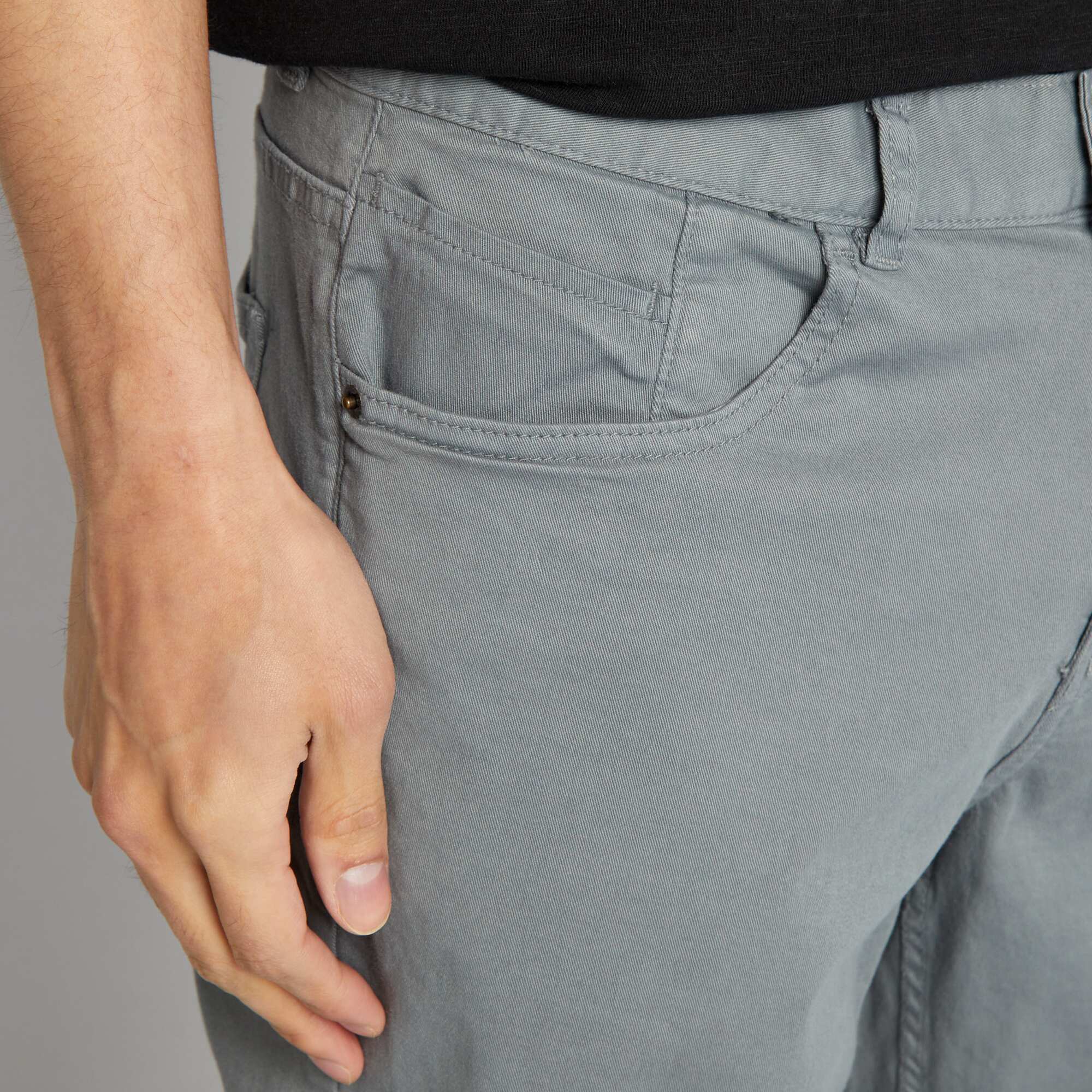 Slim 5-pocket chinos - L32 BLUE - Image 5