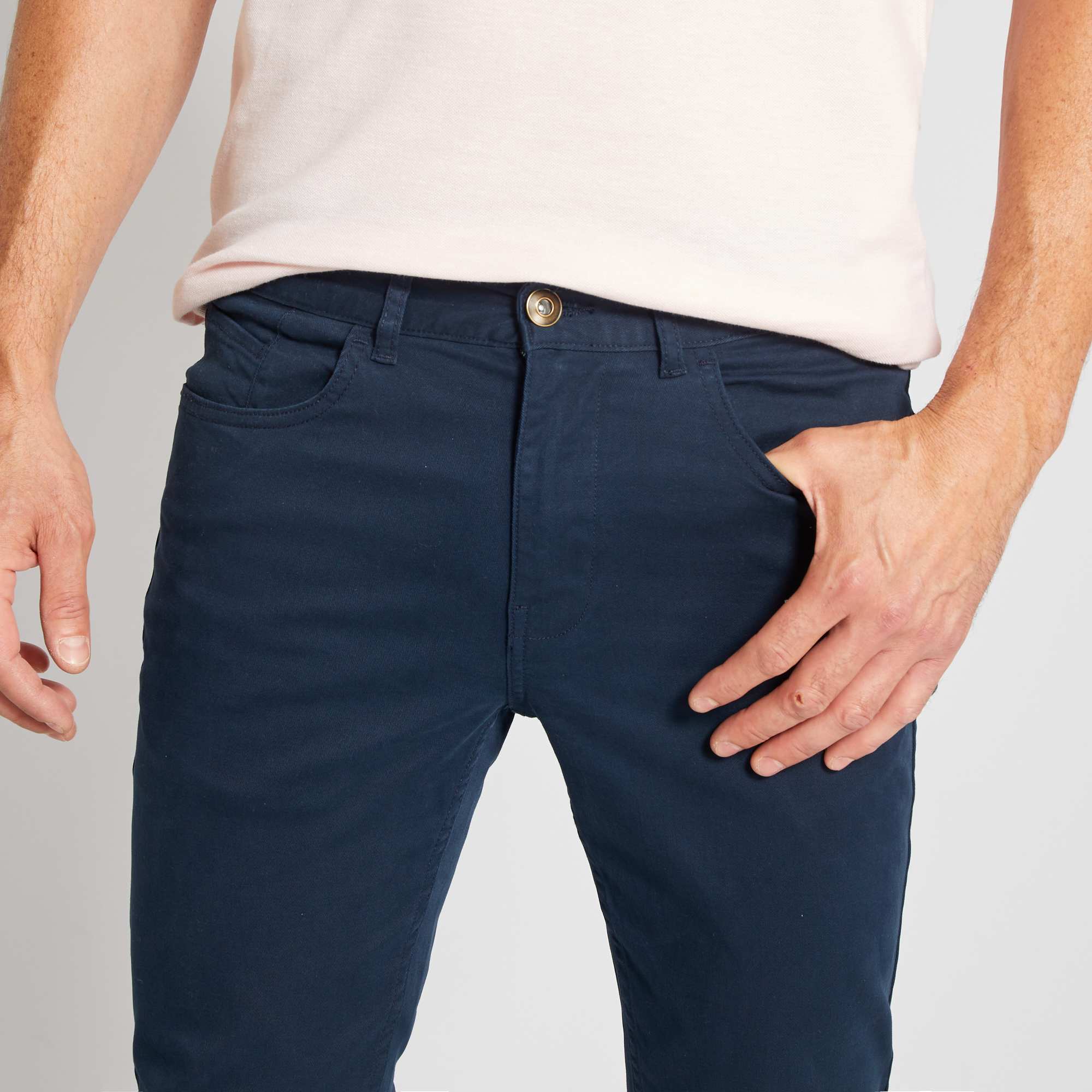 Slim 5-pocket chinos - L32 BLUE - Image 6