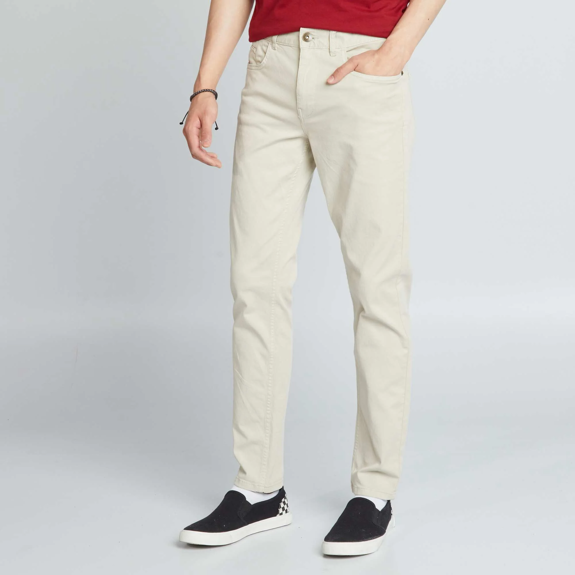 Slim 5-pocket chinos - L32 MOON GRAY - Image 4