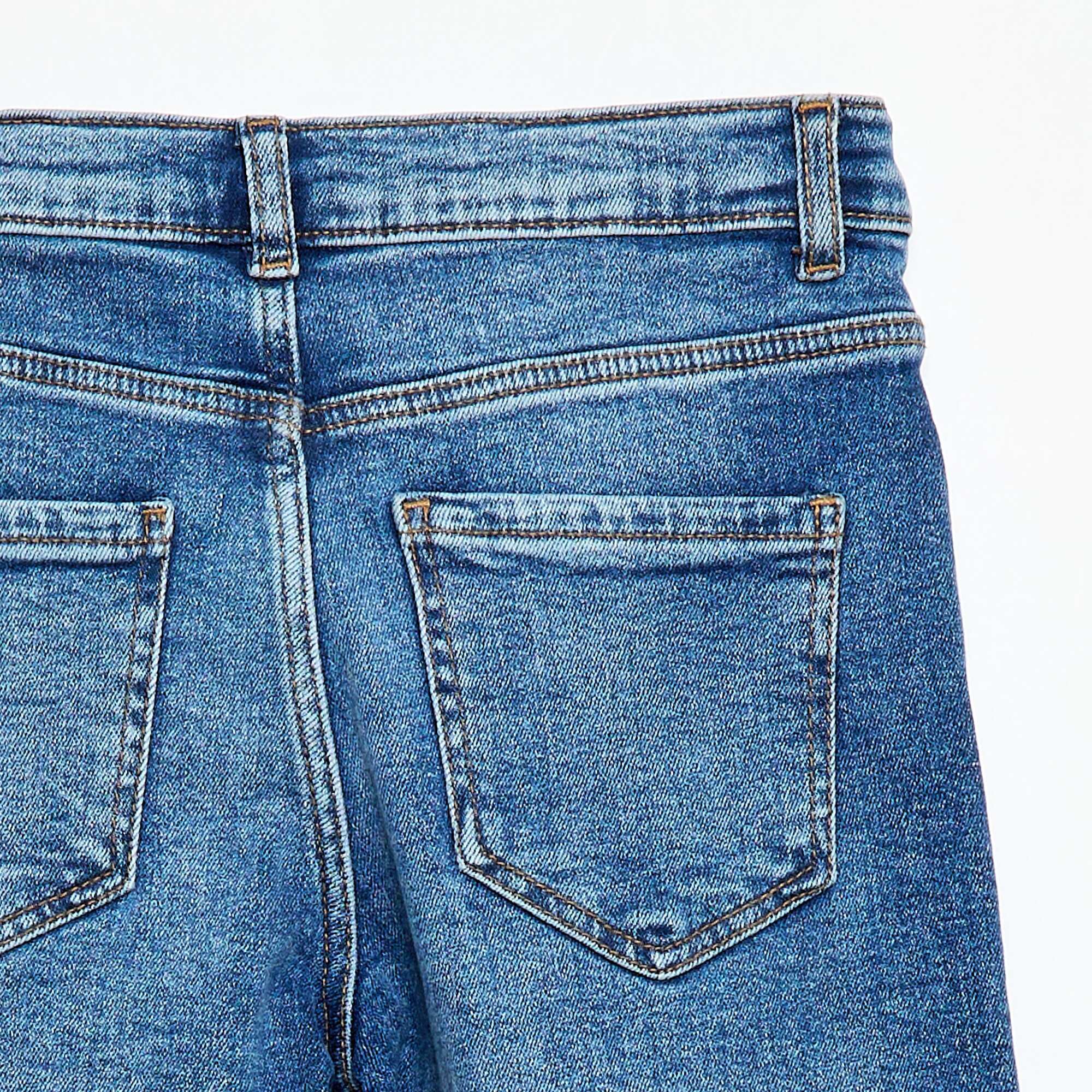 Slim denim Bermuda shorts BLUE - Image 4