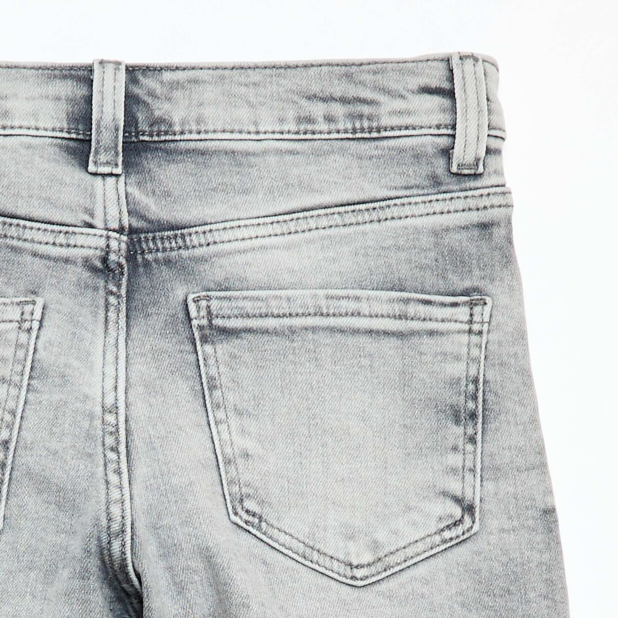 Slim denim Bermuda shorts GREY - Image 4