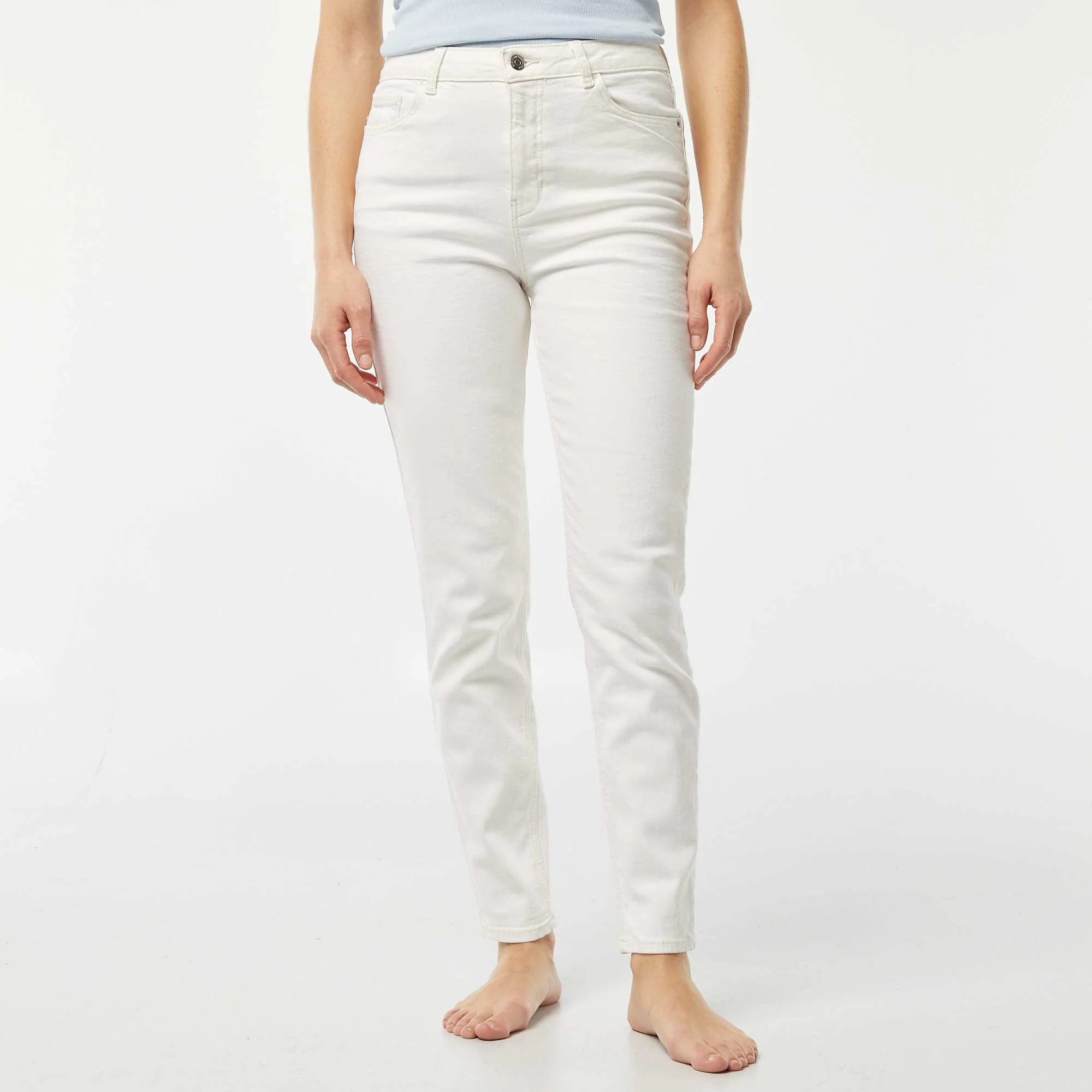 Slim Denim Jeans - L30 WHITE - Image 2
