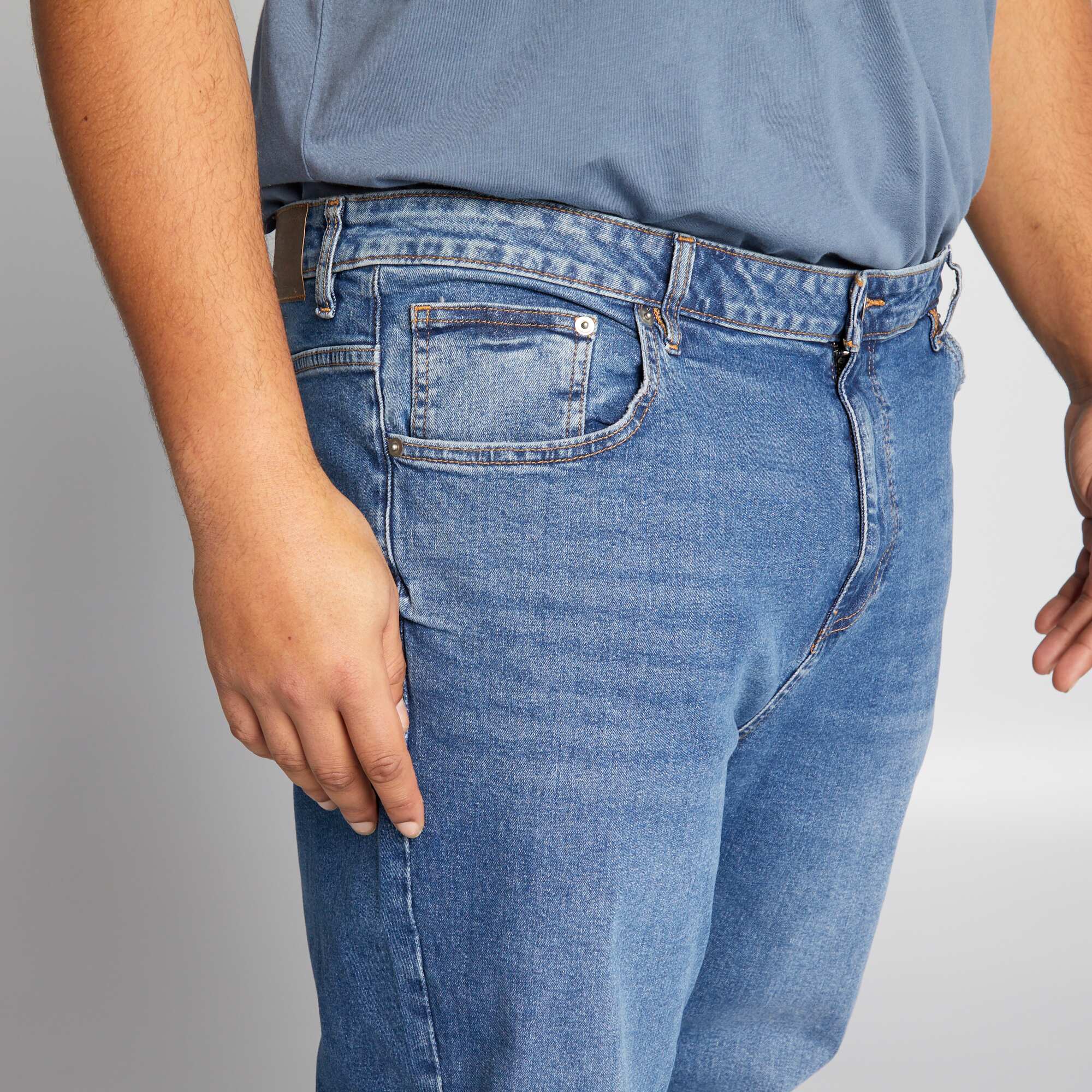 Slim-fit 5-pocket jeans - L32 BLUE - Image 4