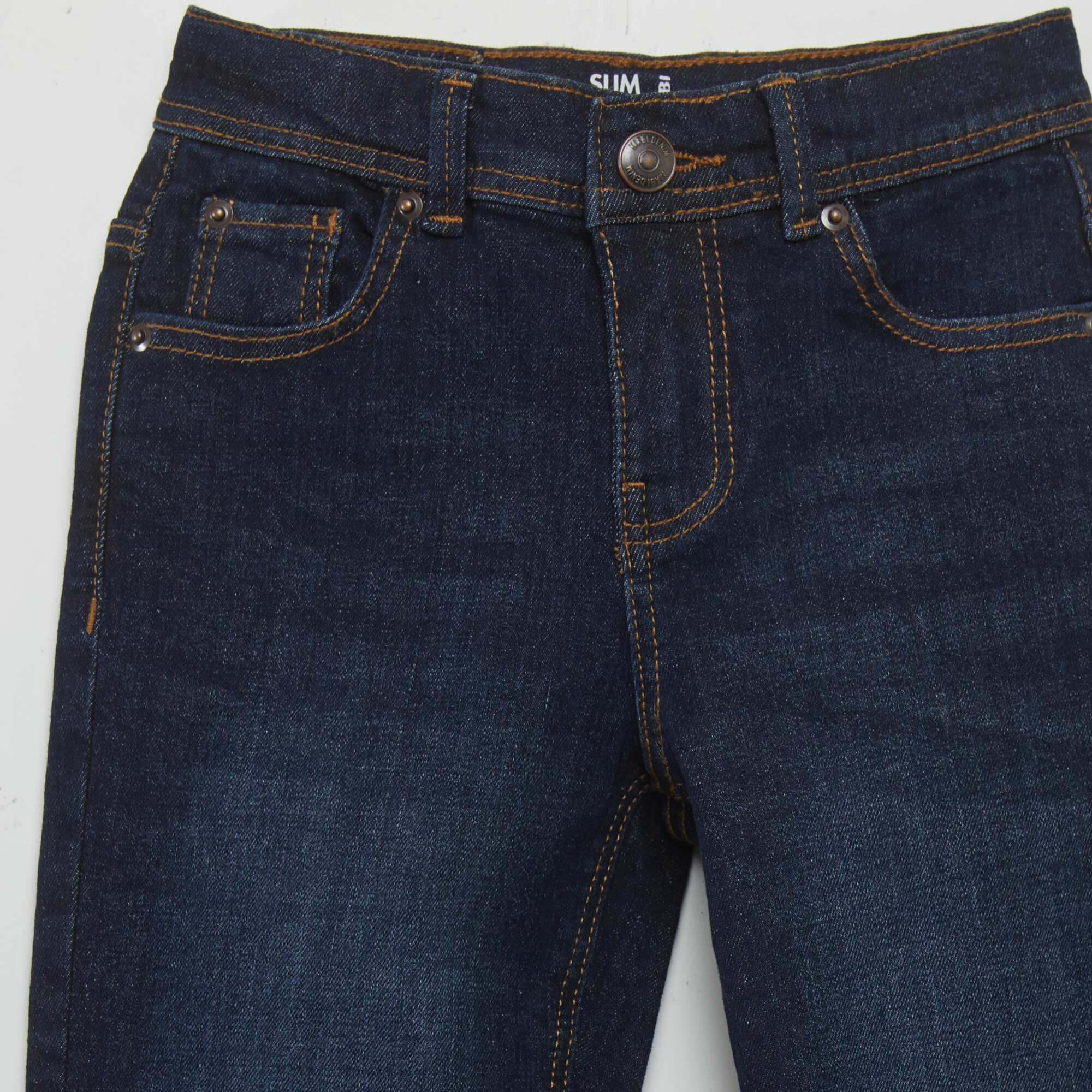 Slim-fit 5-pocket trousers BLUE - Image 3
