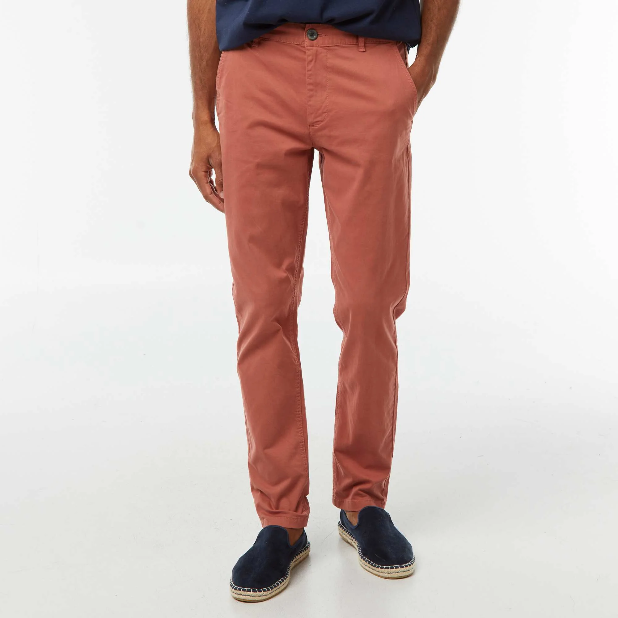Slim Fit Chino Trousers PINK - Image 2