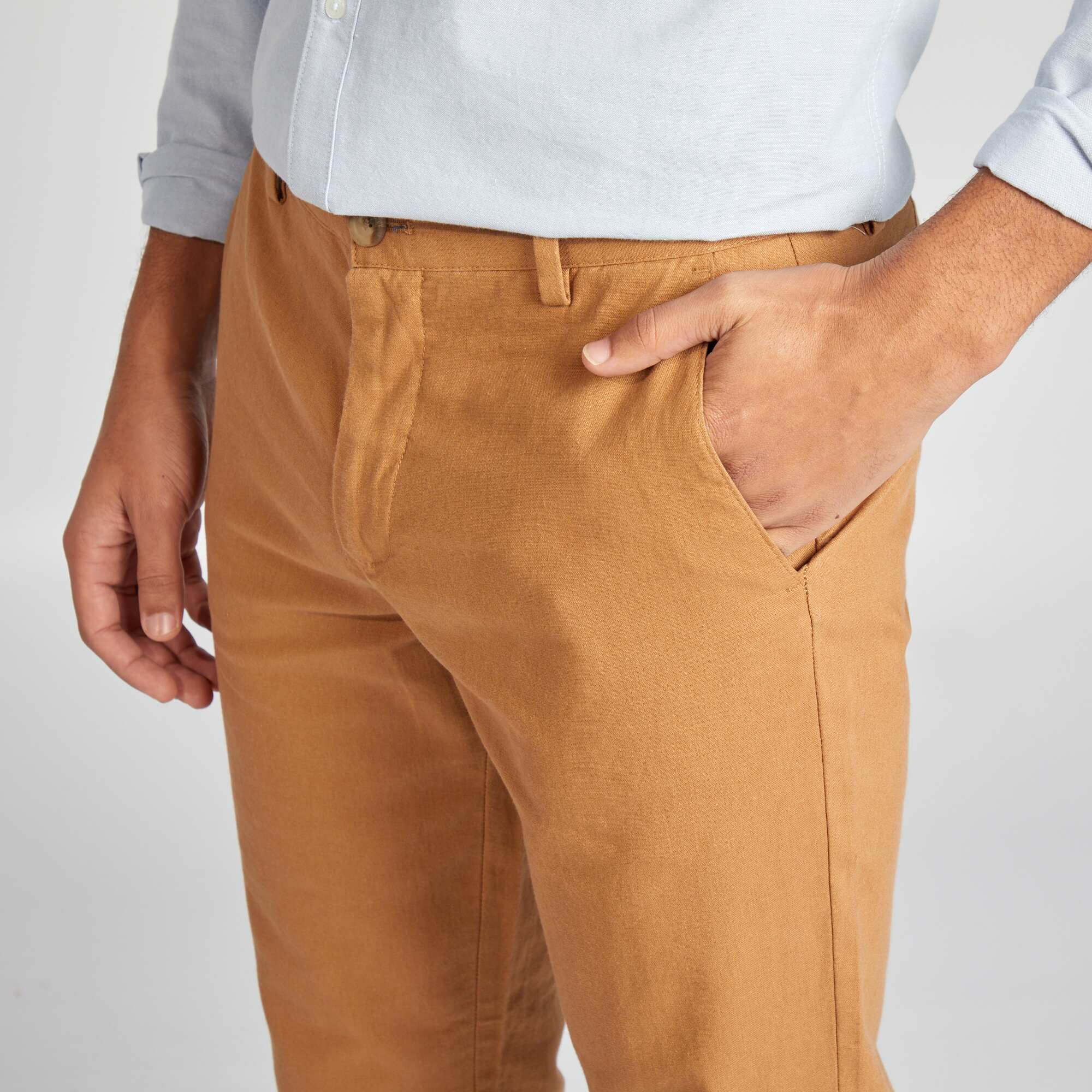 Slim-fit chinos BEIGE - Image 4