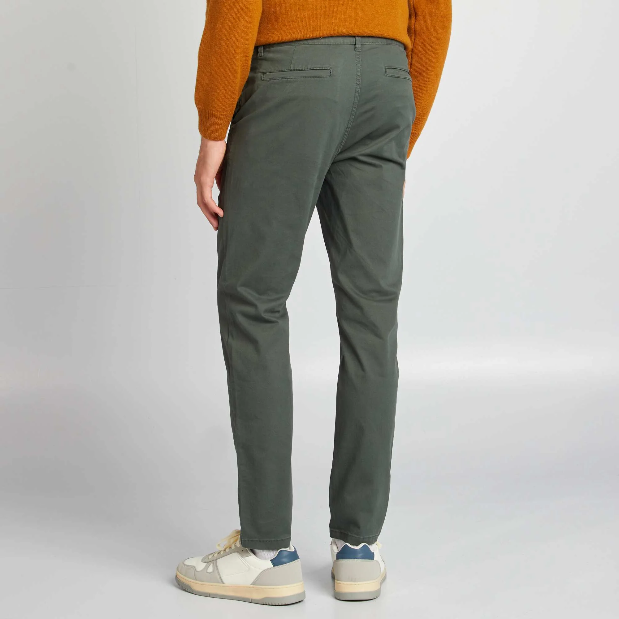 Slim-fit chinos GREEN - Image 3