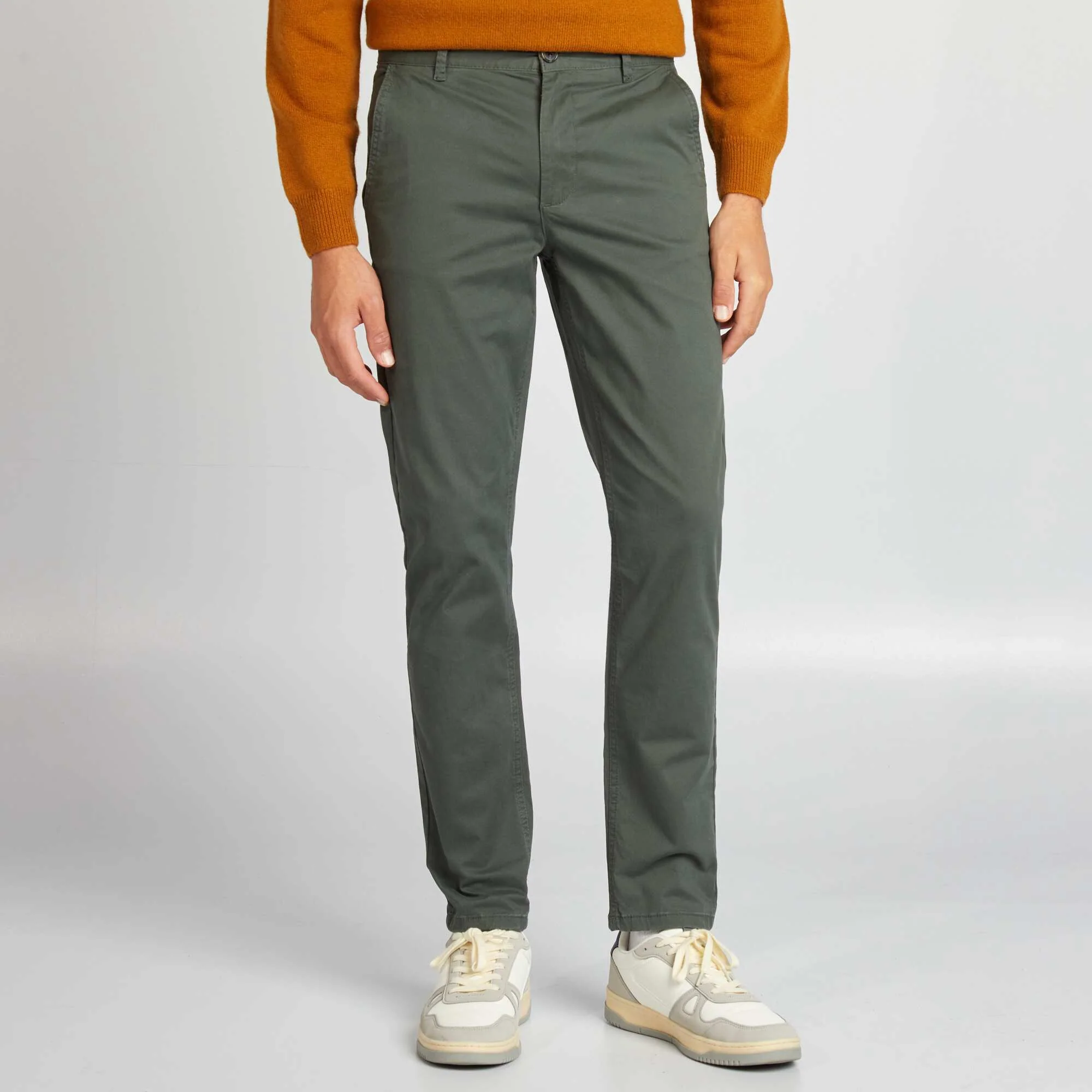 Slim-fit chinos GREEN - Image 4