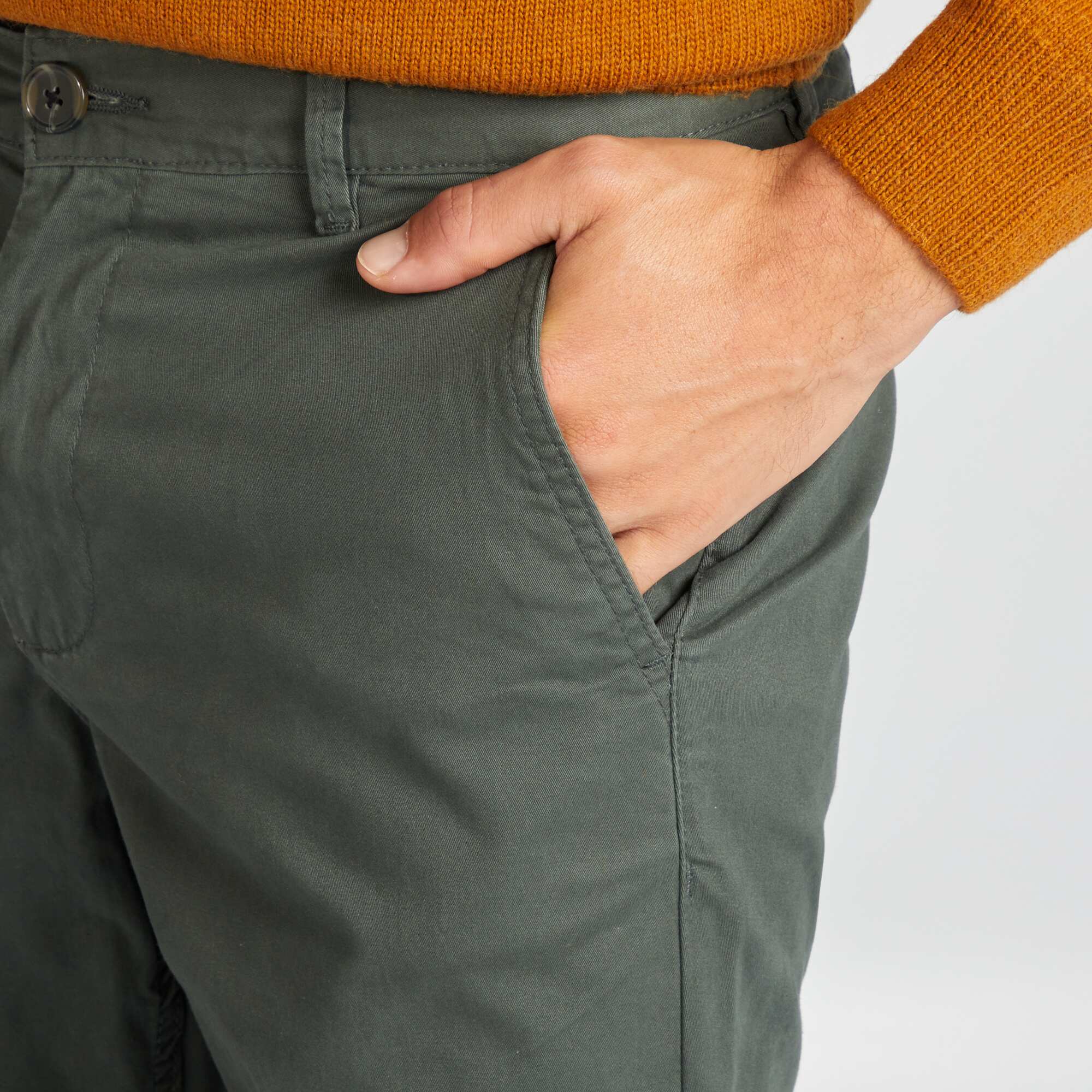 Slim-fit chinos GREEN - Image 5