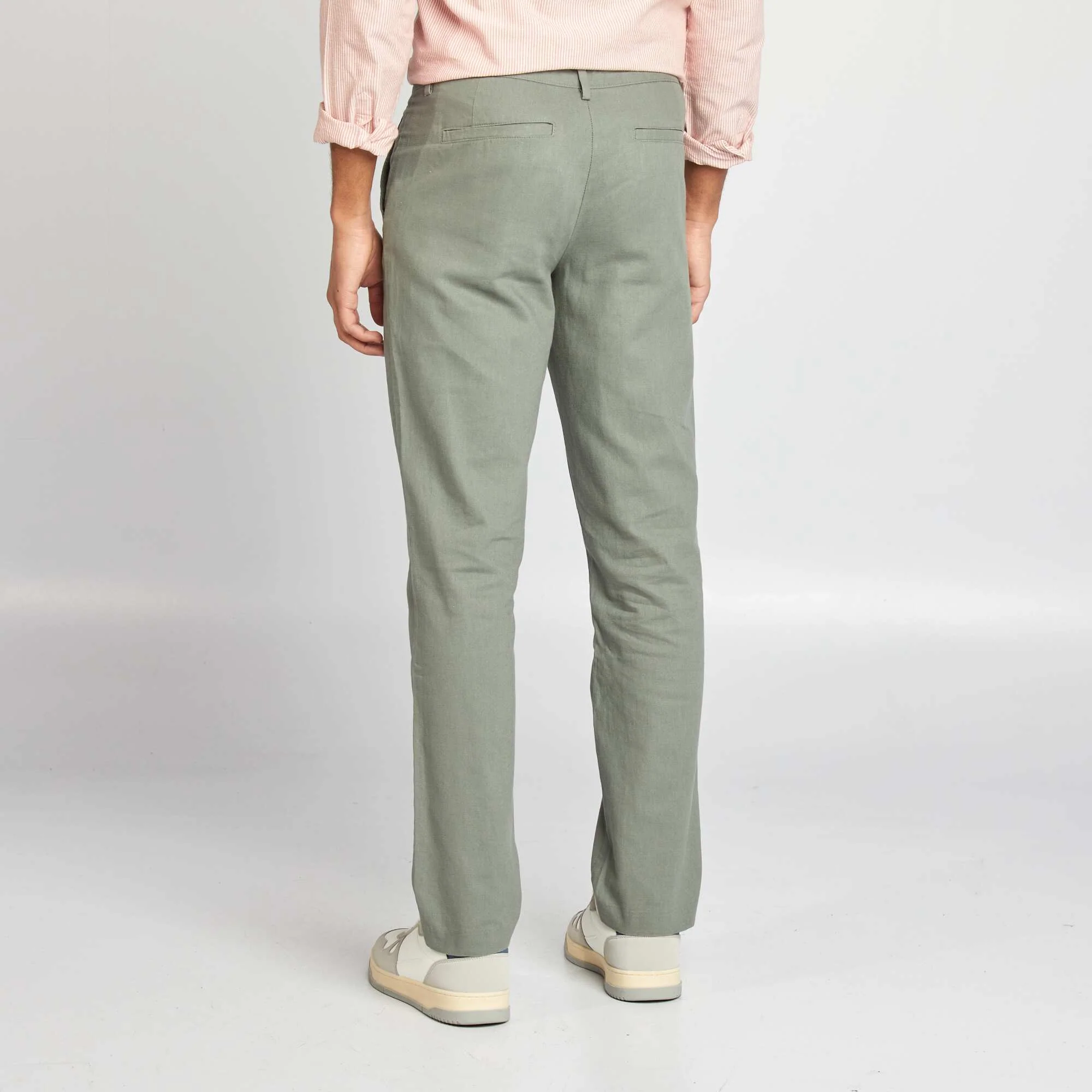 Slim-fit chinos GREEN - Image 3